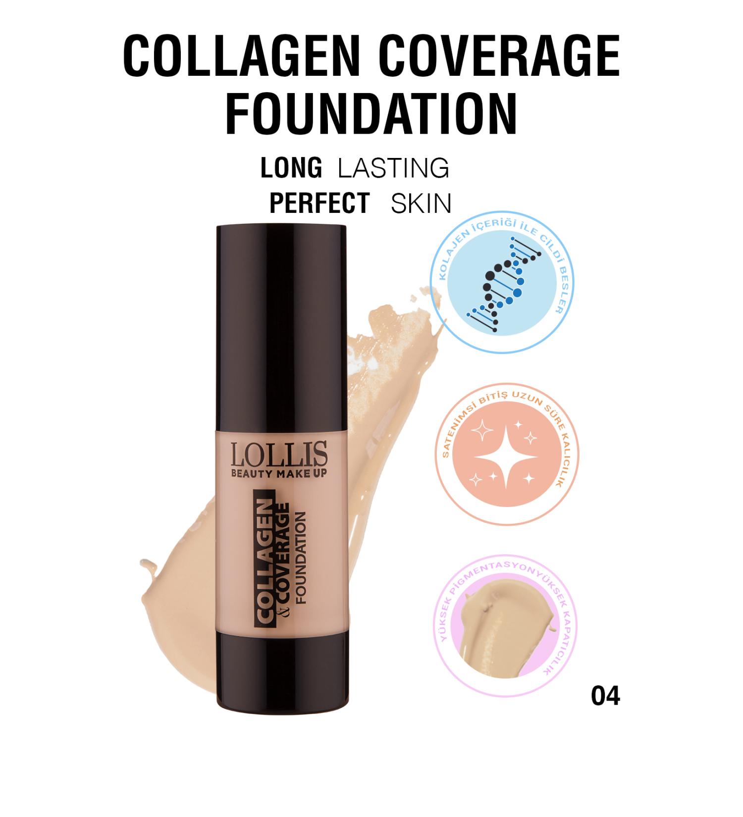 Lollis Collagen Coverage Foundation 04 / Collagen Coverage Foundation 04 - Buy Online on GoSupps.com