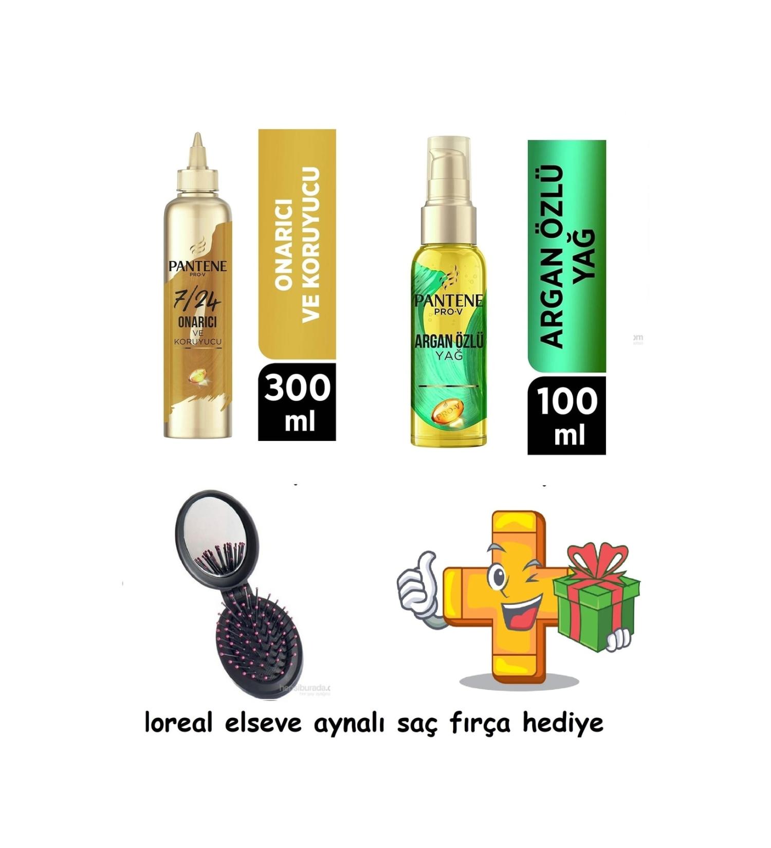 Pantene 7/24 Hair Care Cream Instant Repair and Natural Synthesis Hair Care Serum with Argan Oil (gift)