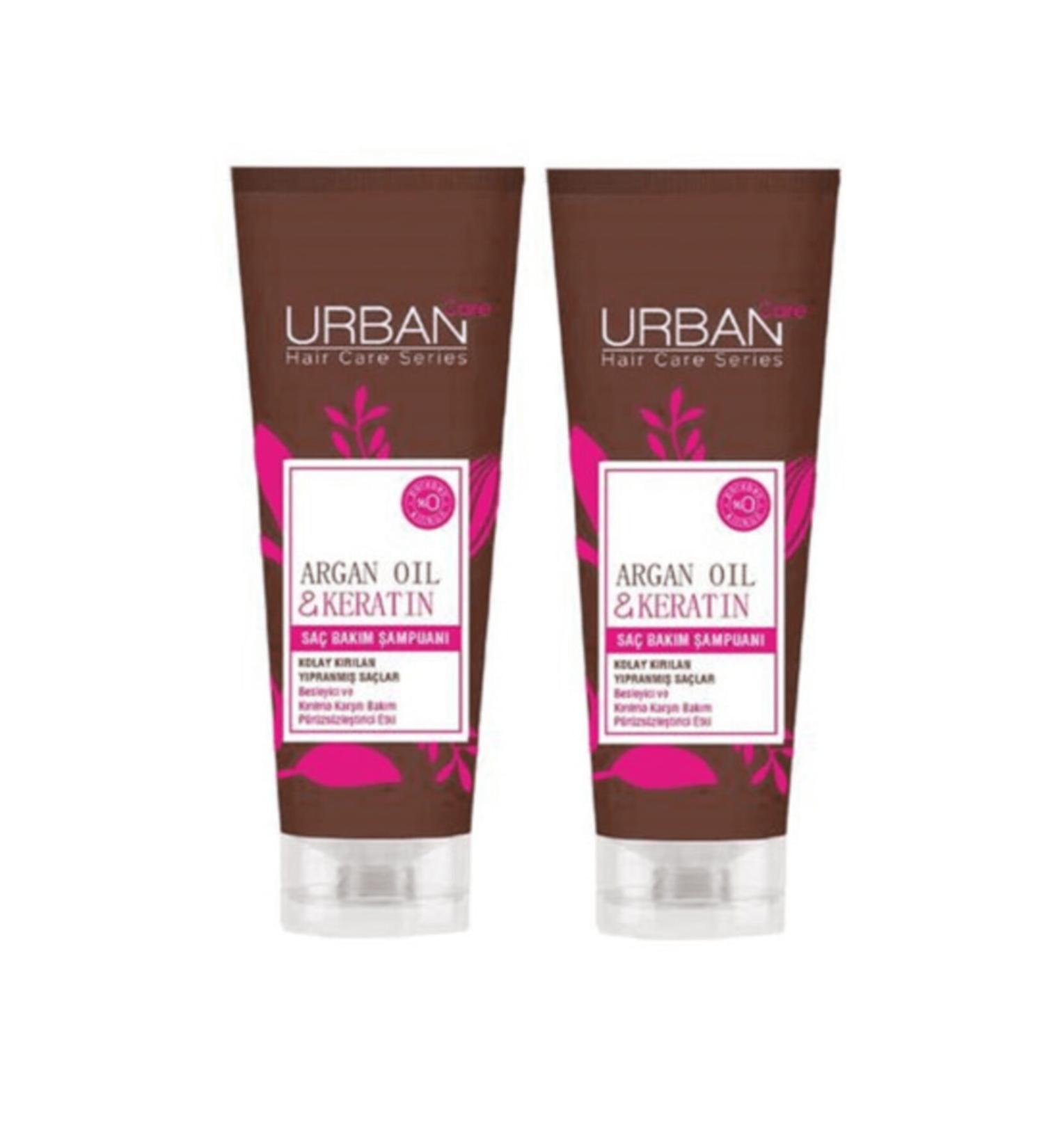 Urban Care Argan Oil & Keratin Hair Care Shampoo X2 Advantageous Set
