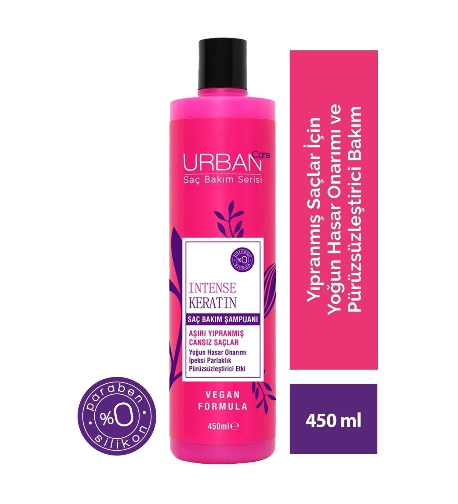 Urban Care Intense Keratin Series Shampoo 450 ml Advantageous Size - Buy Online on GoSupps.com