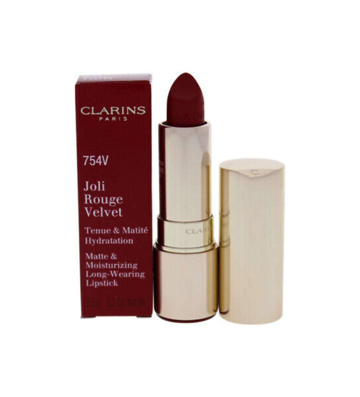 Clarins Joli Rouge Velvet Lipstick - 754v Deep Red
