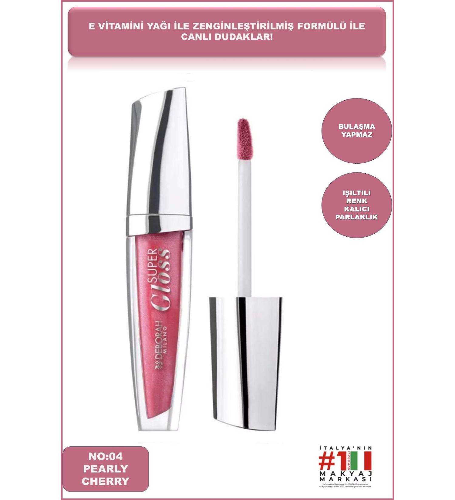 Deborah Super Gloss Pearly Cherry No: 04 - Buy Online on GoSupps.com