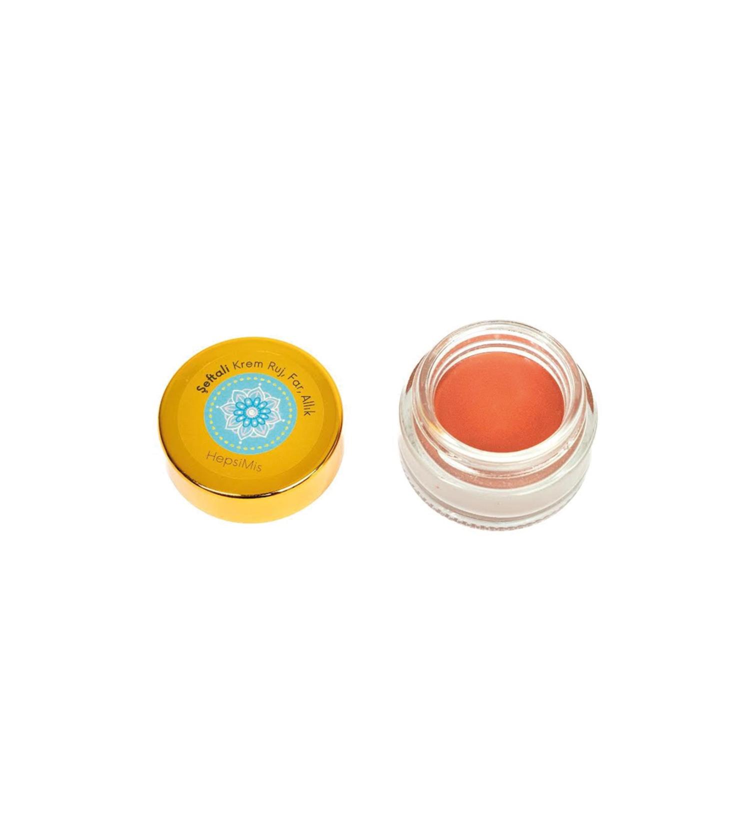 HepsiMis Peach Cream Lipstick/Eyeshadow/Blush 20 Gr