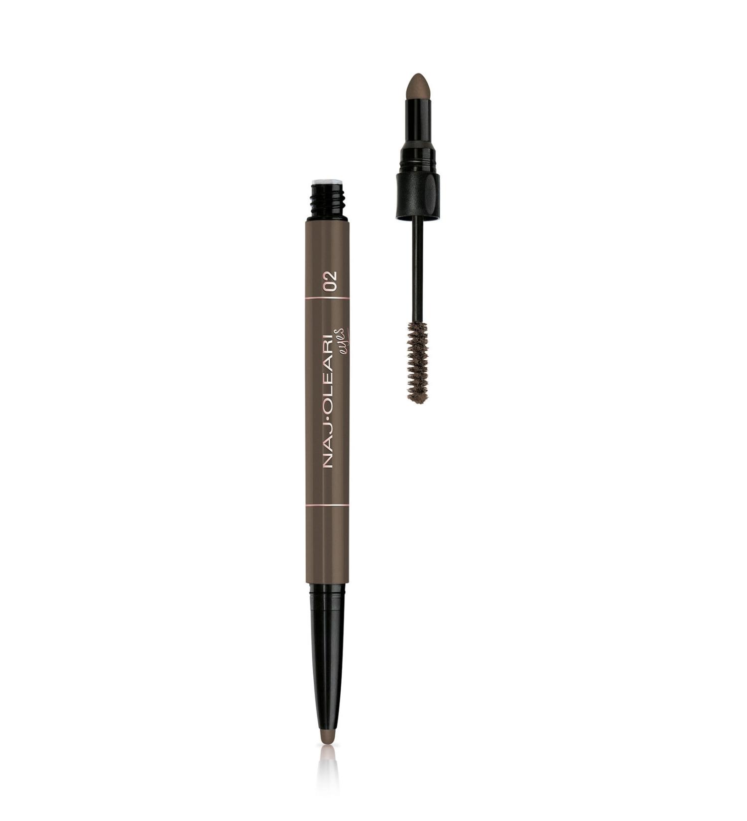 Naj Oleari 3 In 1 Perfect Brow Browns - Brown Eyebrow Pencil Eyeliner And Mascara