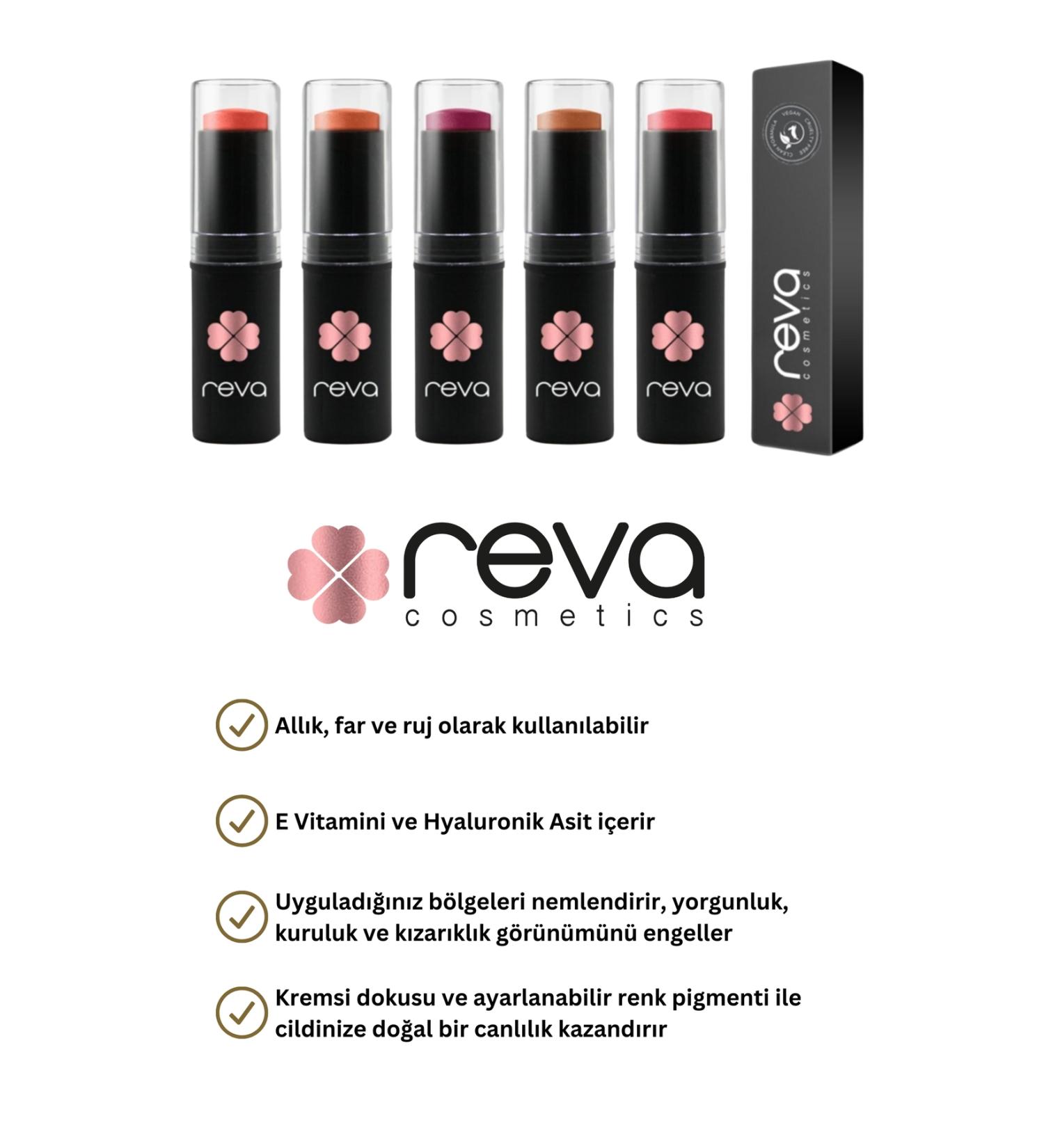 REVA Multi-Purpose Stick Blush Eyeshadow Lip Color & Lip Cheek Eye Tint-vegan & Clean Contentrv110 - Buy Online on GoSupps.com