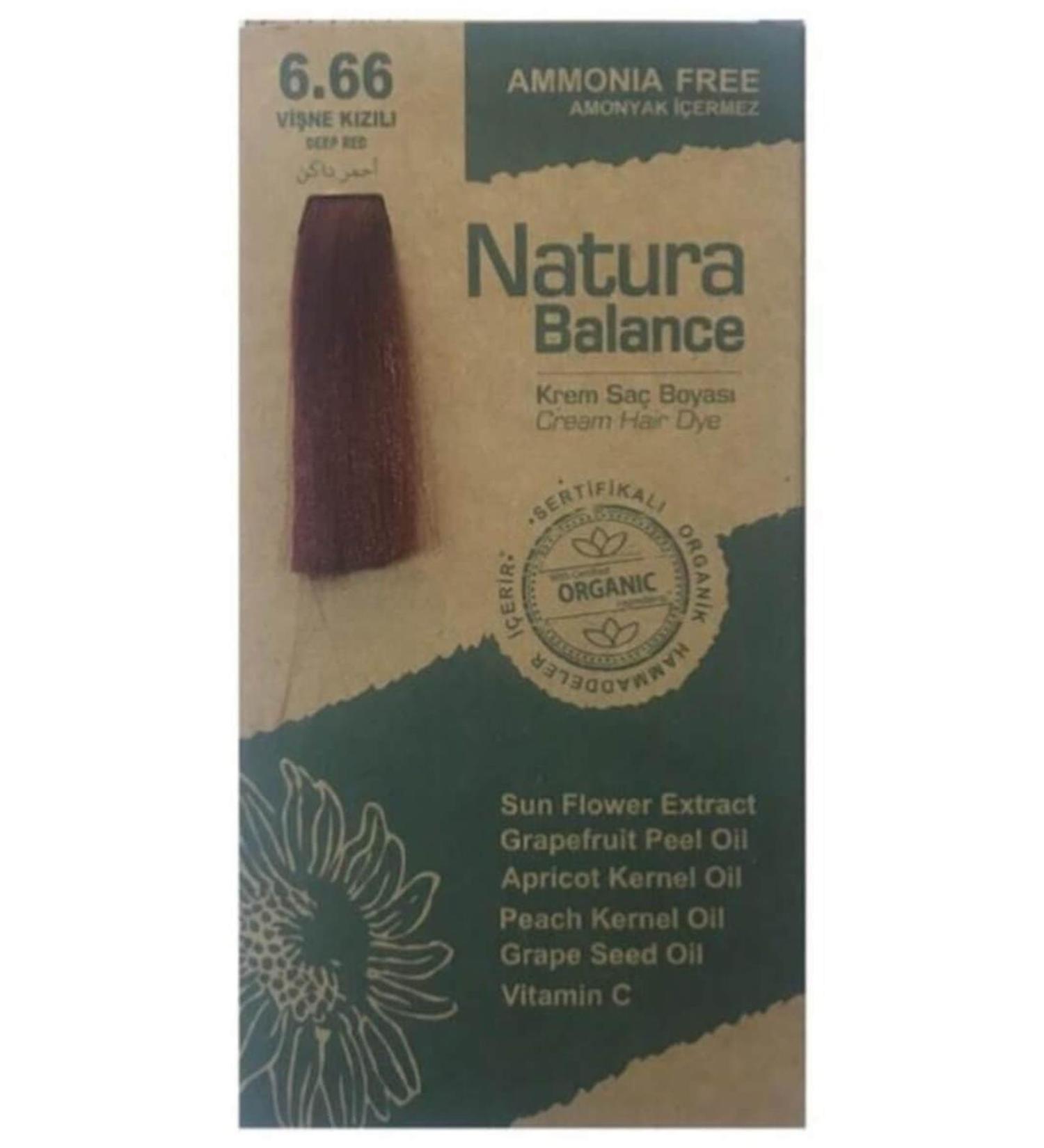 NATURABALANCE Natura Balance Cream Hair Dye Cherry Red 6.66
