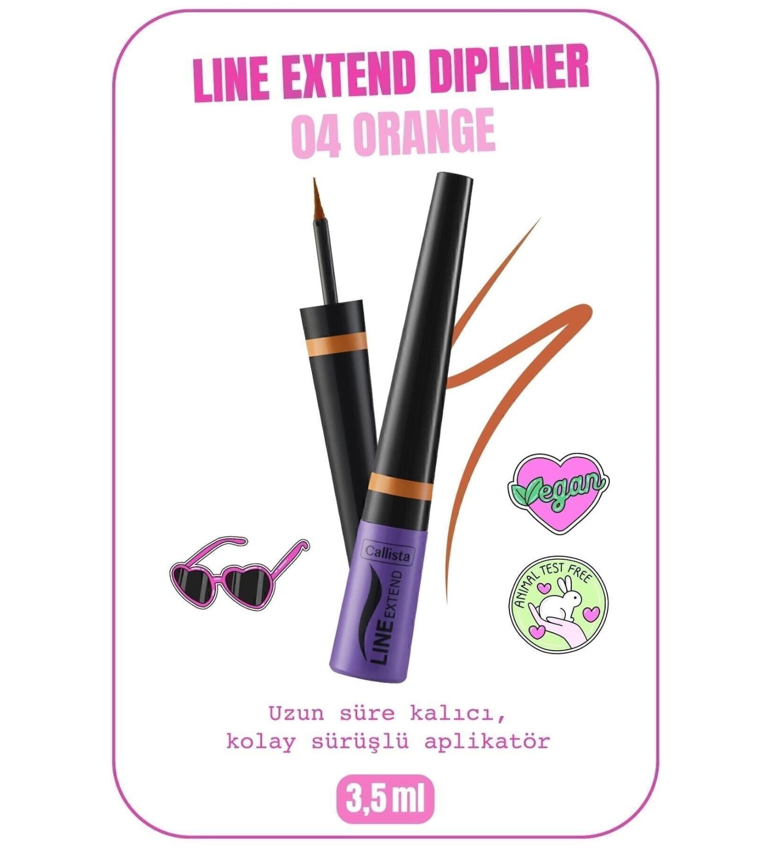 Callista Line Extend Dipliner Long Lasting - 04 Zesty Orange - Orange