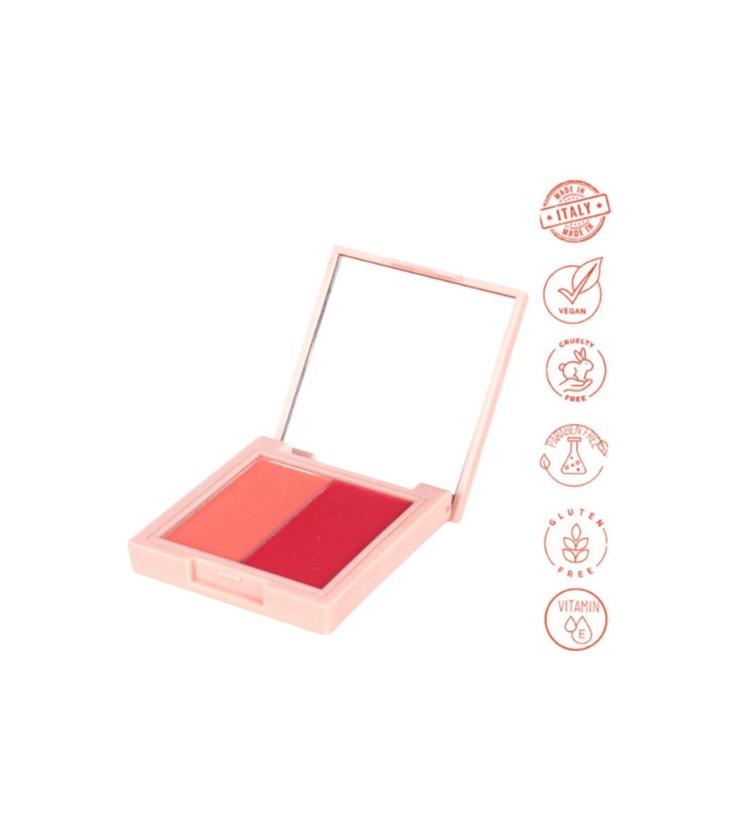 Dora Joy Eyeshadow Duo 03 Living Coral Duo Eyeshadow Vegan Vitamin E - Buy Online on GoSupps.com