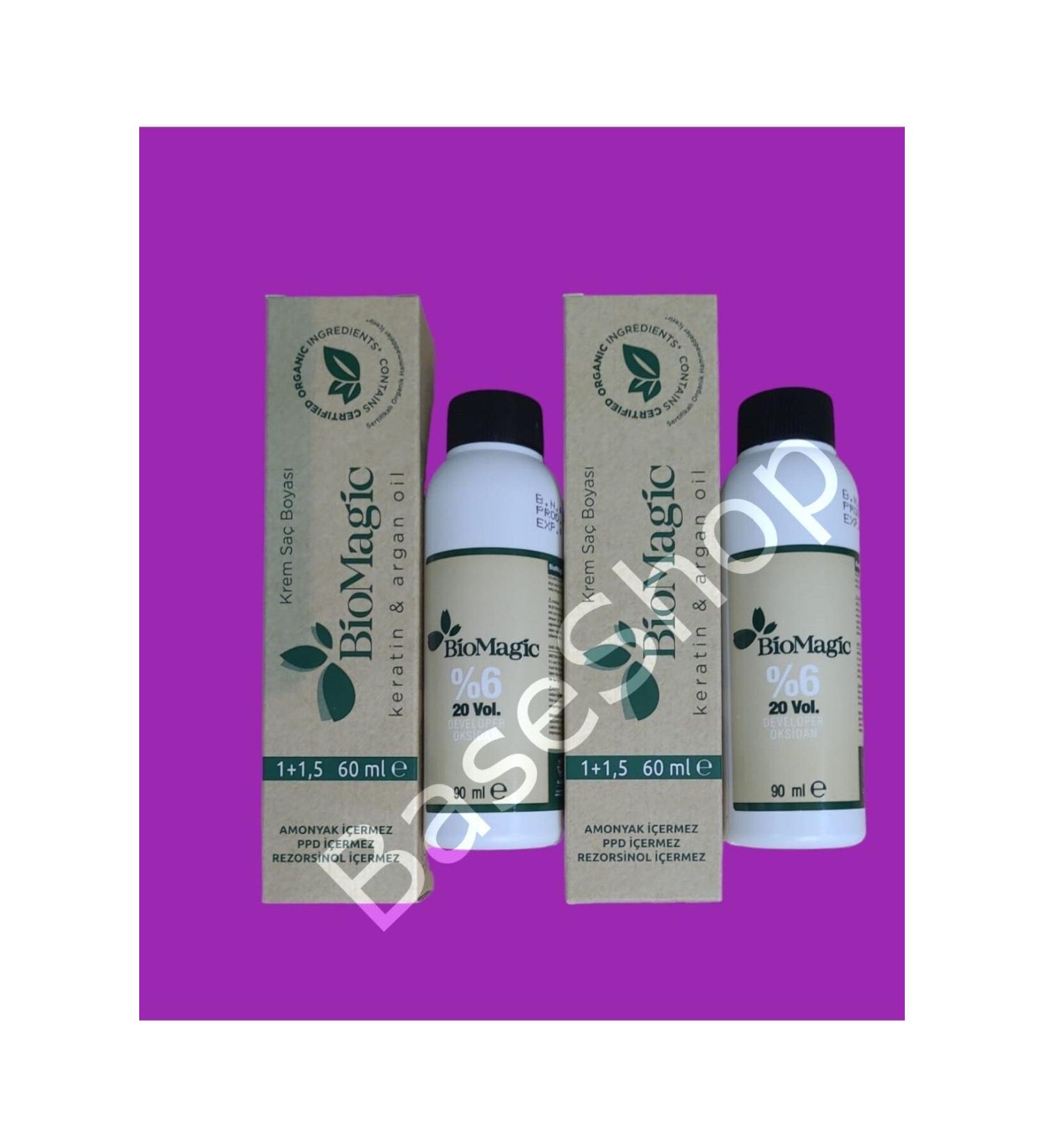 BioMagic Hair Dye 7.72 Ash Blonde X 2 Pieces & 20 Vol. Oxidant 2 Pieces - Buy Online on GoSupps.com