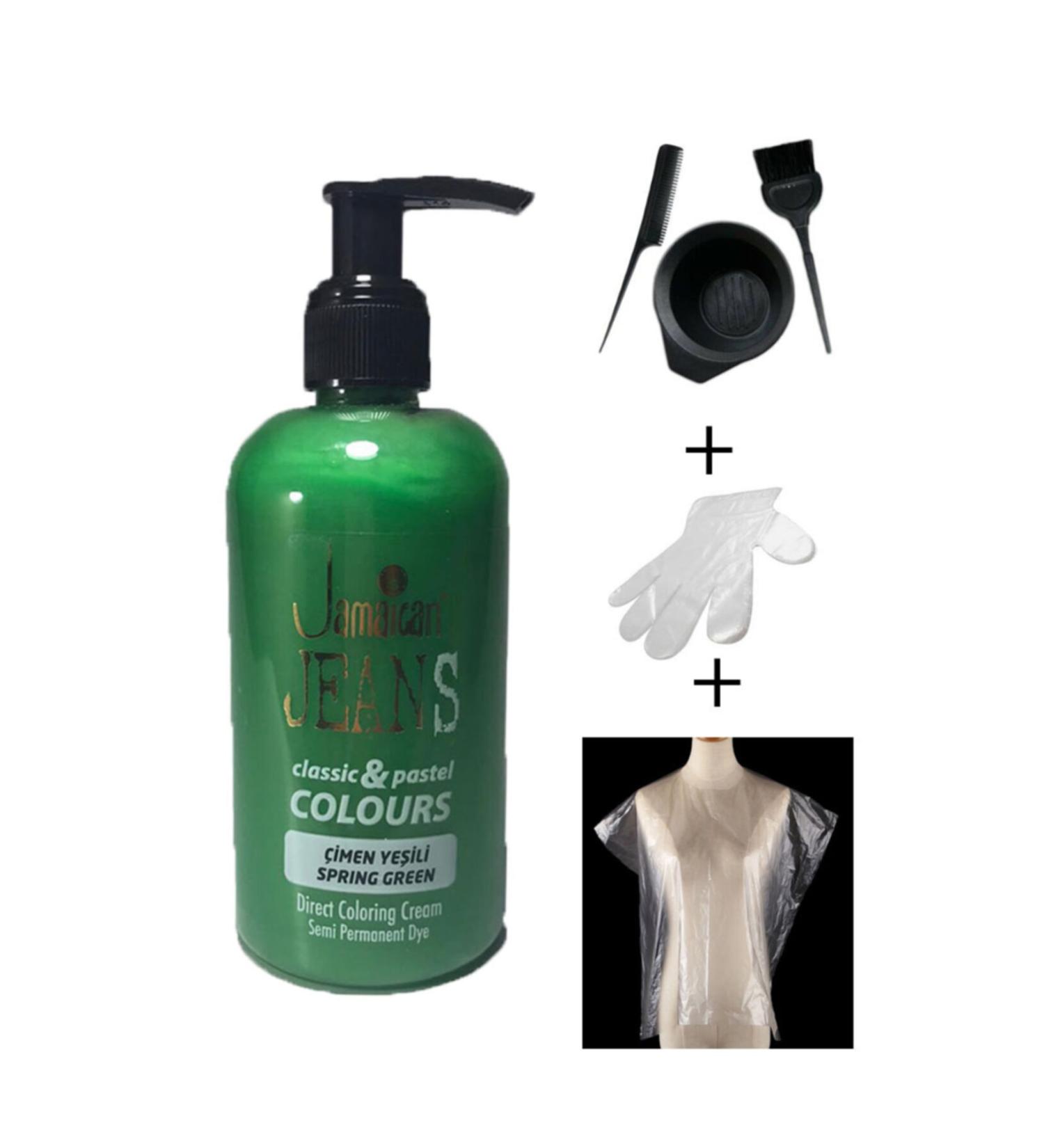 Jamaican Jean's Color Hair Dye Set Grass Green Depaset1045