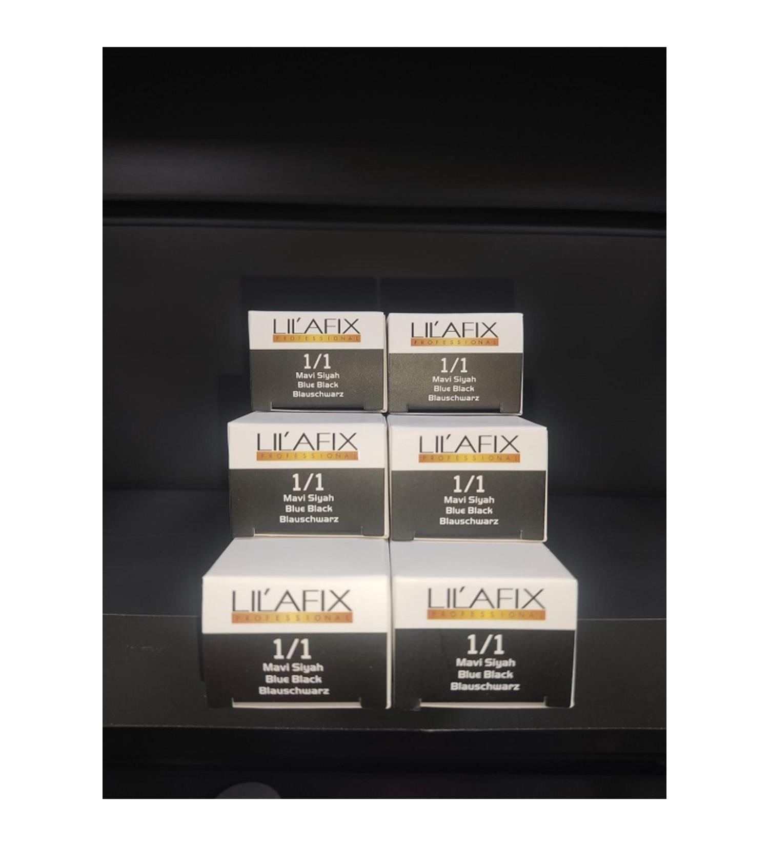 Lilafix Blue Black Cream Hair Dye 1.1 -60mlx 6 pcs..BIGUZELL K16080035