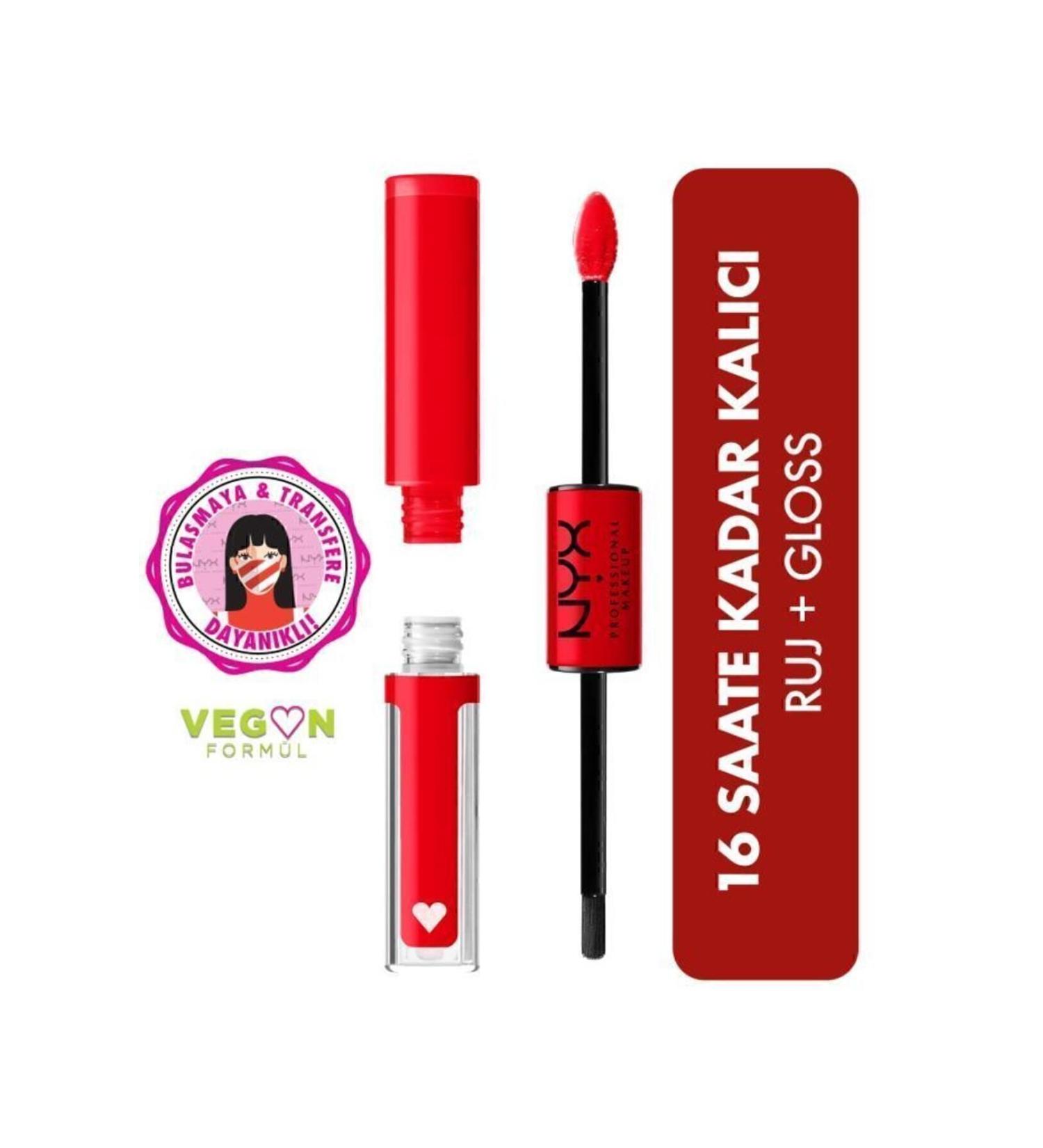 NYX Professional Makeup Shine Loud High Shine Lip Color Rebel In Red - Lip Gloss - Buy Online on GoSupps.com