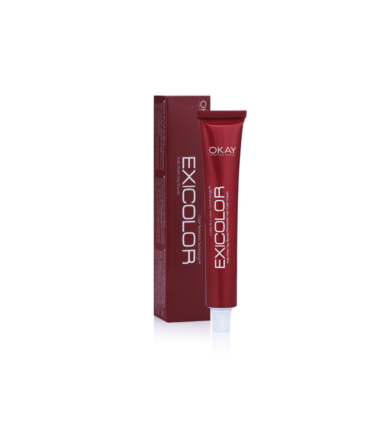 OKAYPROFESSIONNEL Exicolor Hair Dye Tube 60 Ml 7.443 Blonde Intense Copper Dore