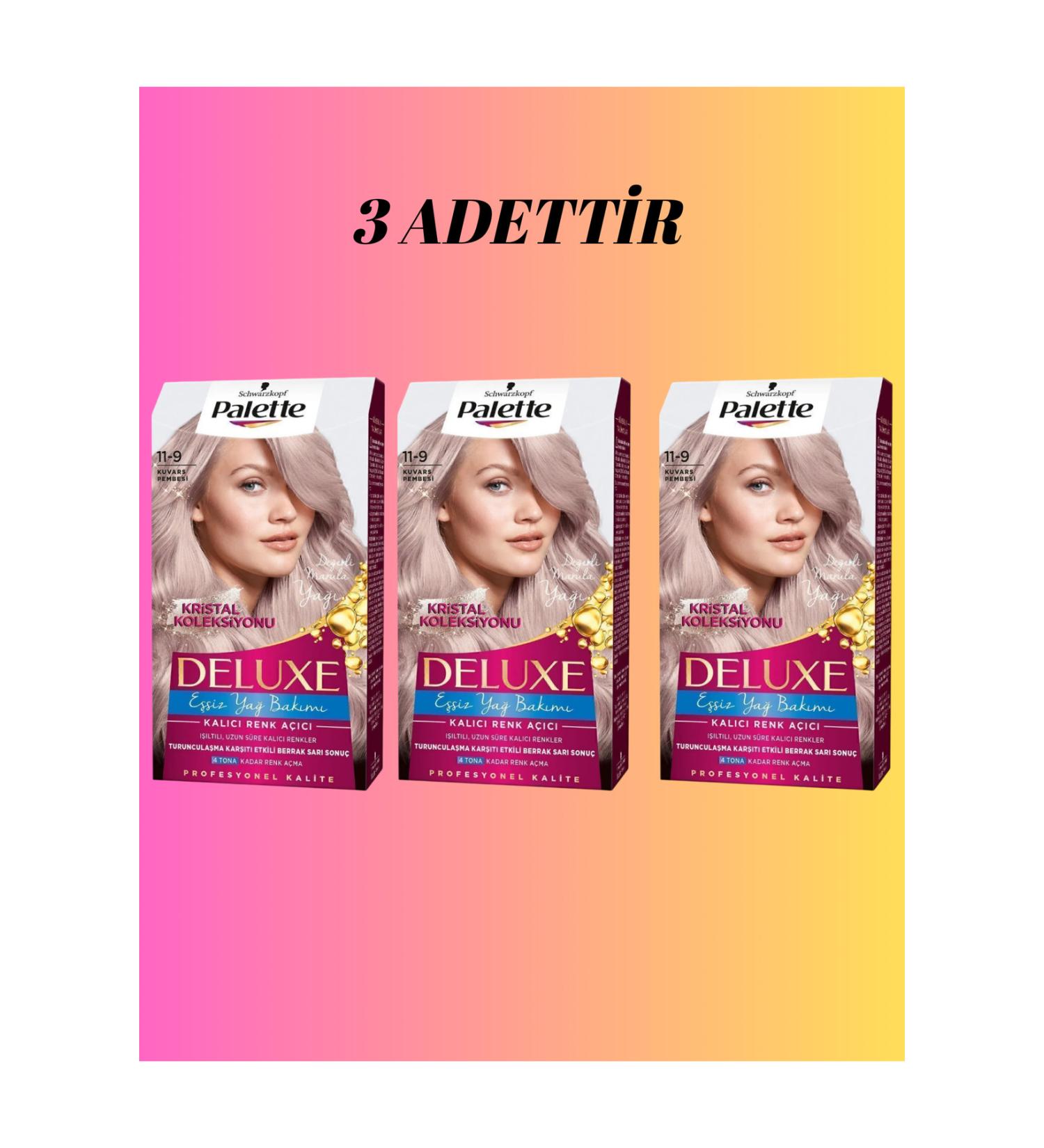 Palette Deluxe 11-9 Quartz Pink Hair Dye x3