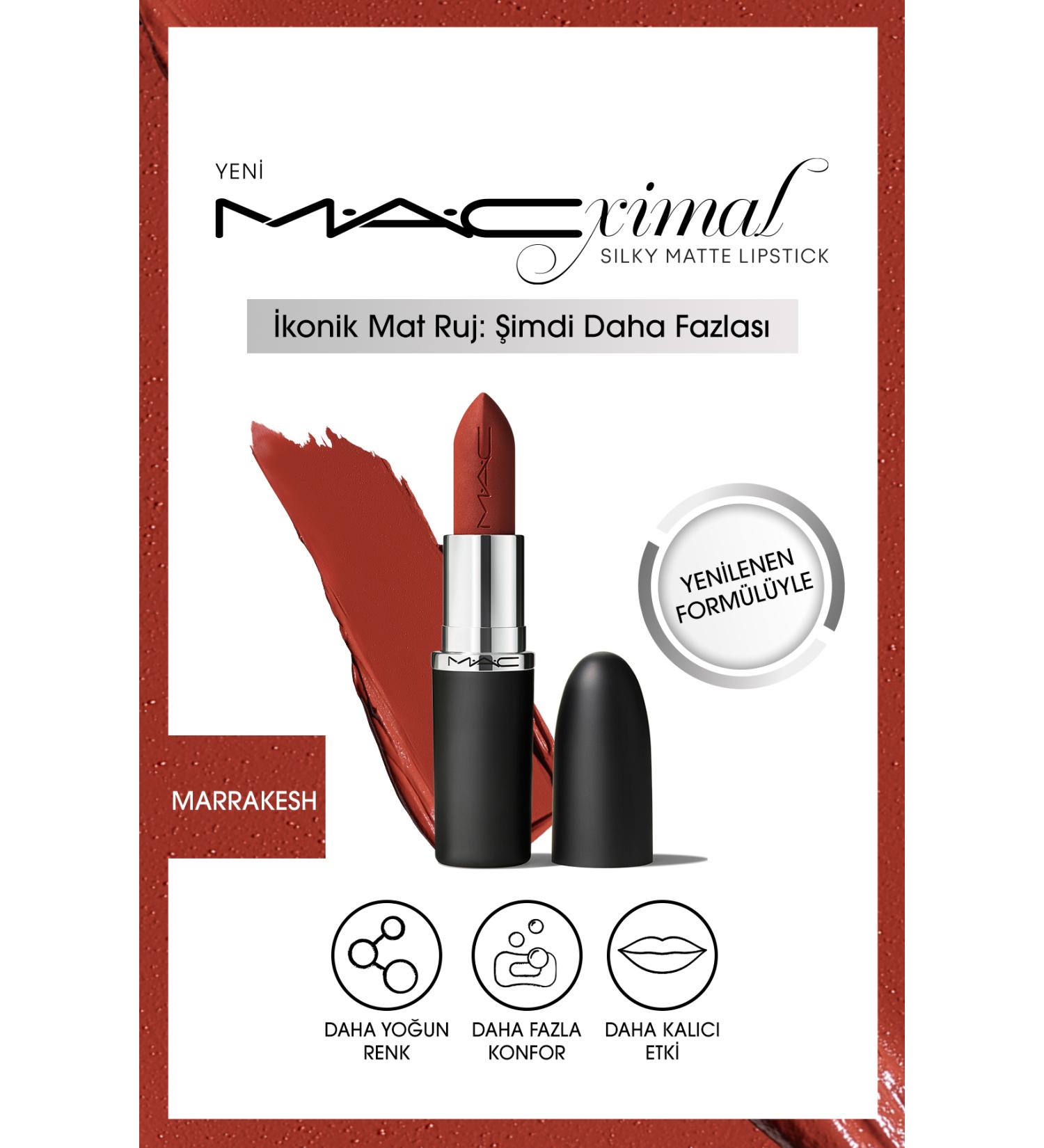 Mac SILK MATTE LIPSTICK LONG LAST NG LIPSTICK PROVIDING INTENSE COLOR - MARRAKESH KEYON2635