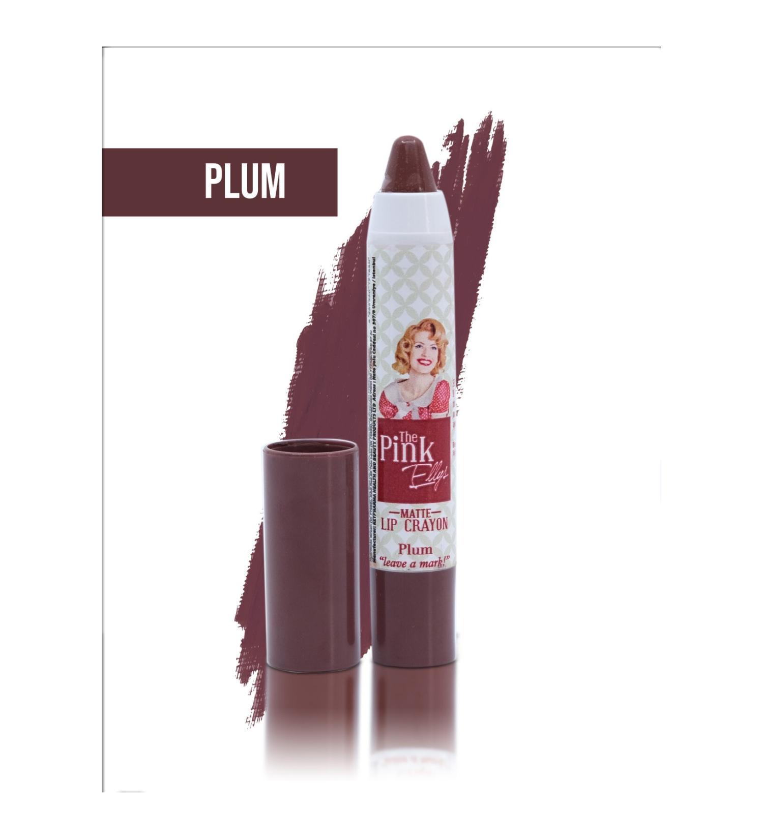 The Pink Ellys Matte Crayon Plum Lipstick