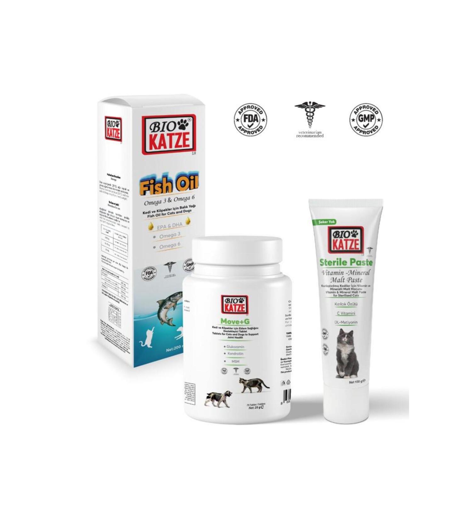 B OKATZE 3-pack Campaign (Sterile Paste Malt Paste 100gr + Fish Oil + Move G)