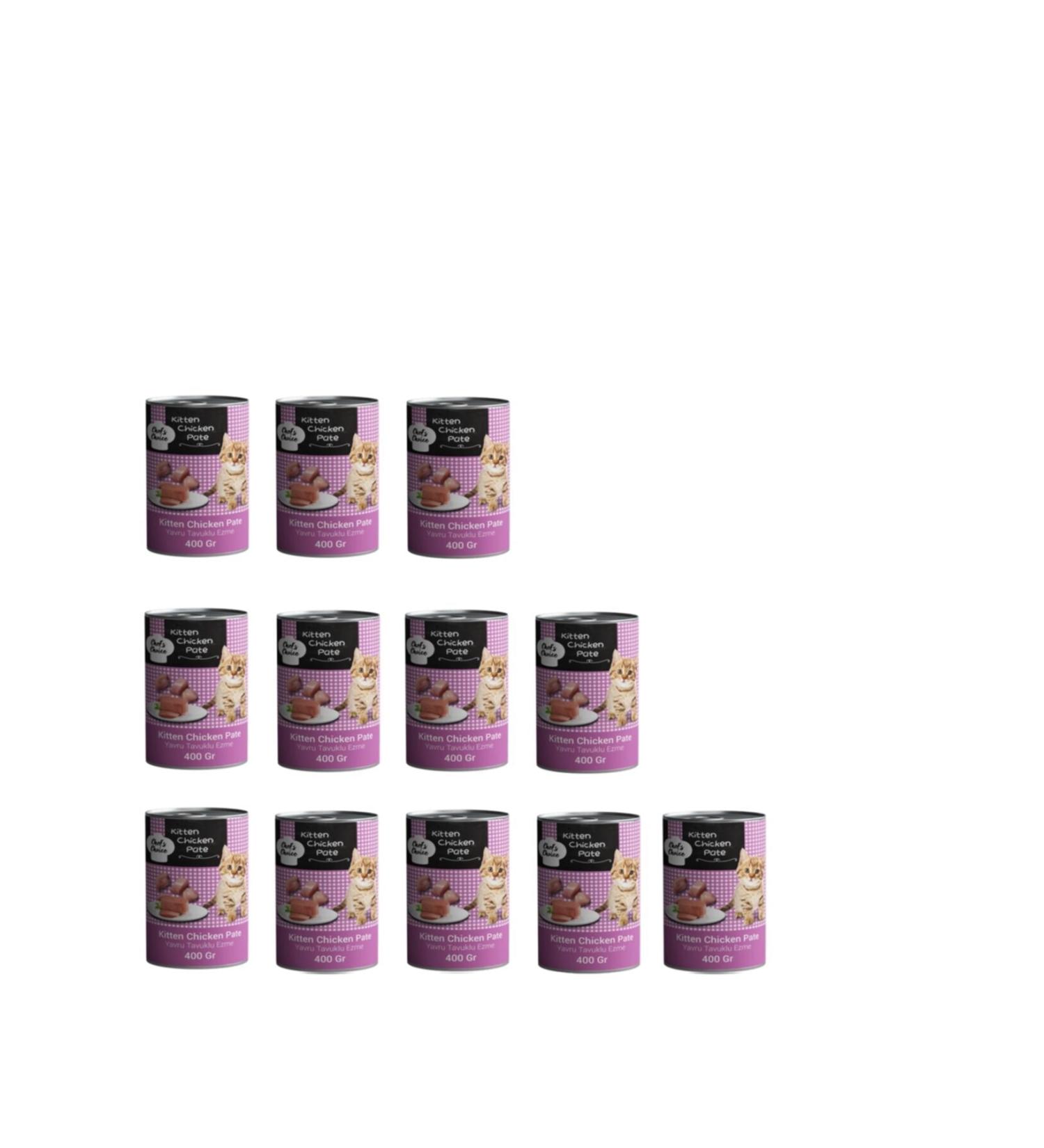 Chefs Choice 12 Pieces - Chefs Choice Kitten Chicken Paste Kitten Canned Food 400 gr