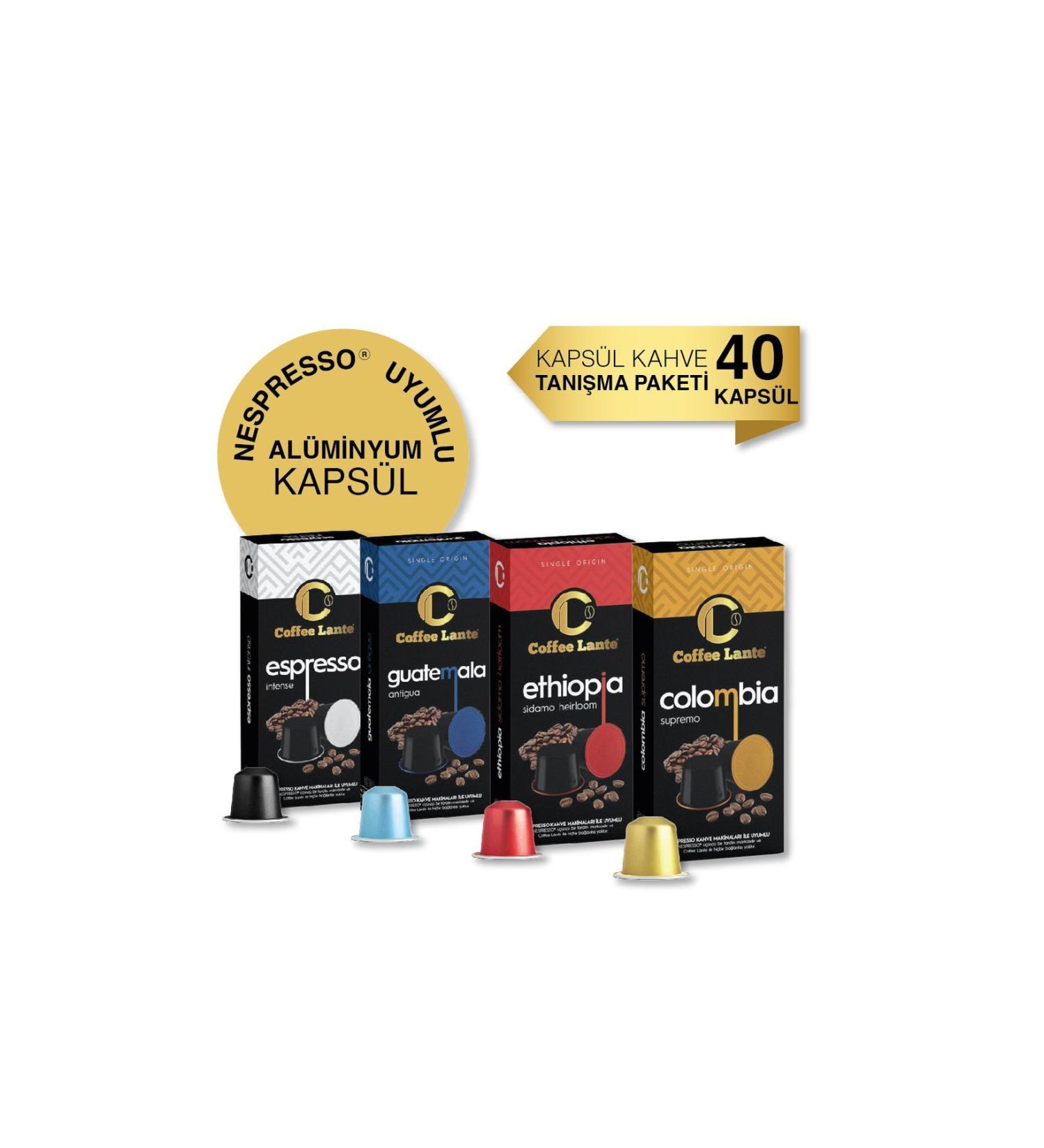 Coffee Lante Aluminum Nespresso Compatible Capsule Coffee Series 40 Capsules