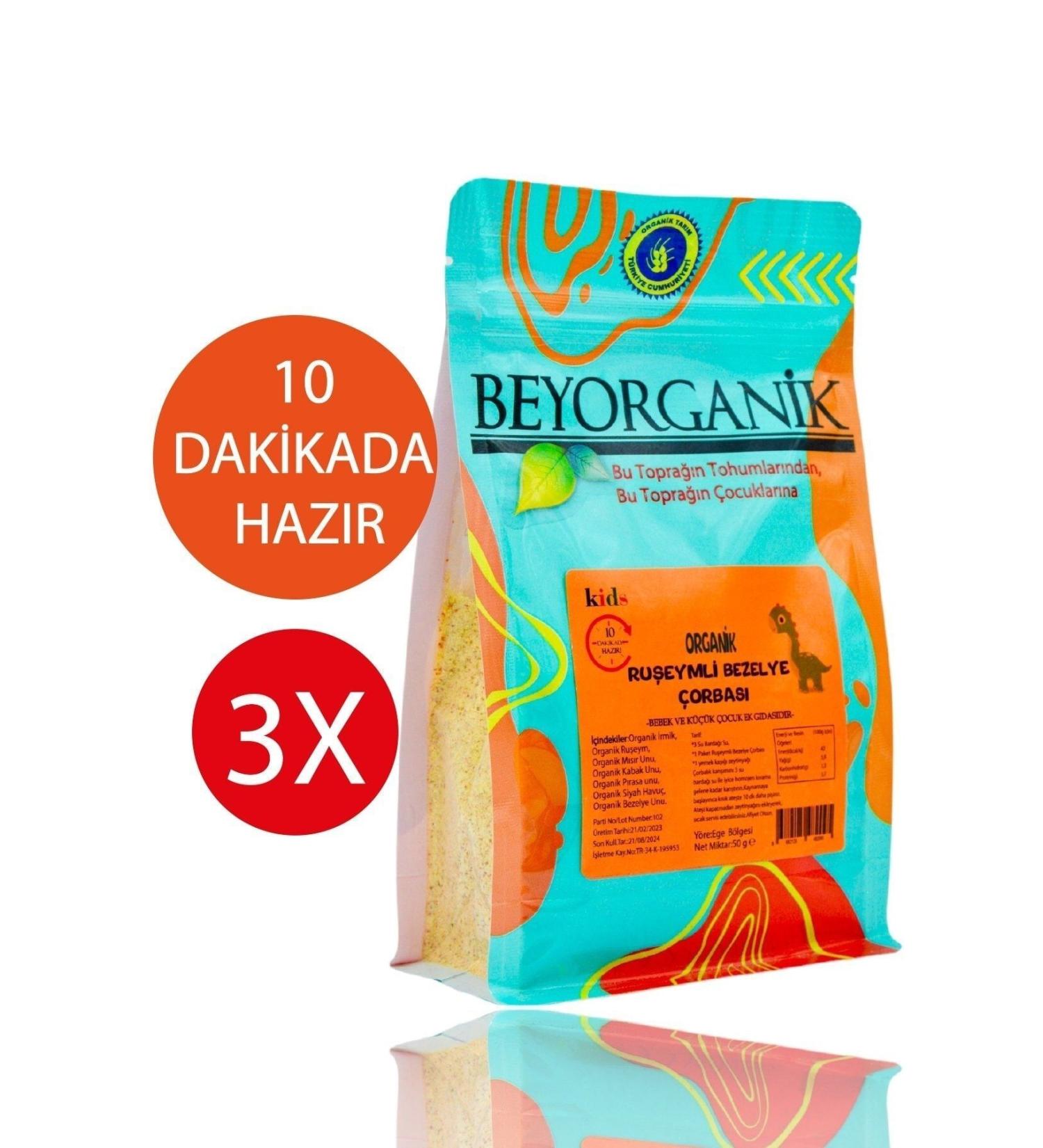 BEYORGANIK Organic Wheat Germ Pea Soup 50gr 3-Pack (Ready in 10 Minutes) - Buy Online on GoSupps.com