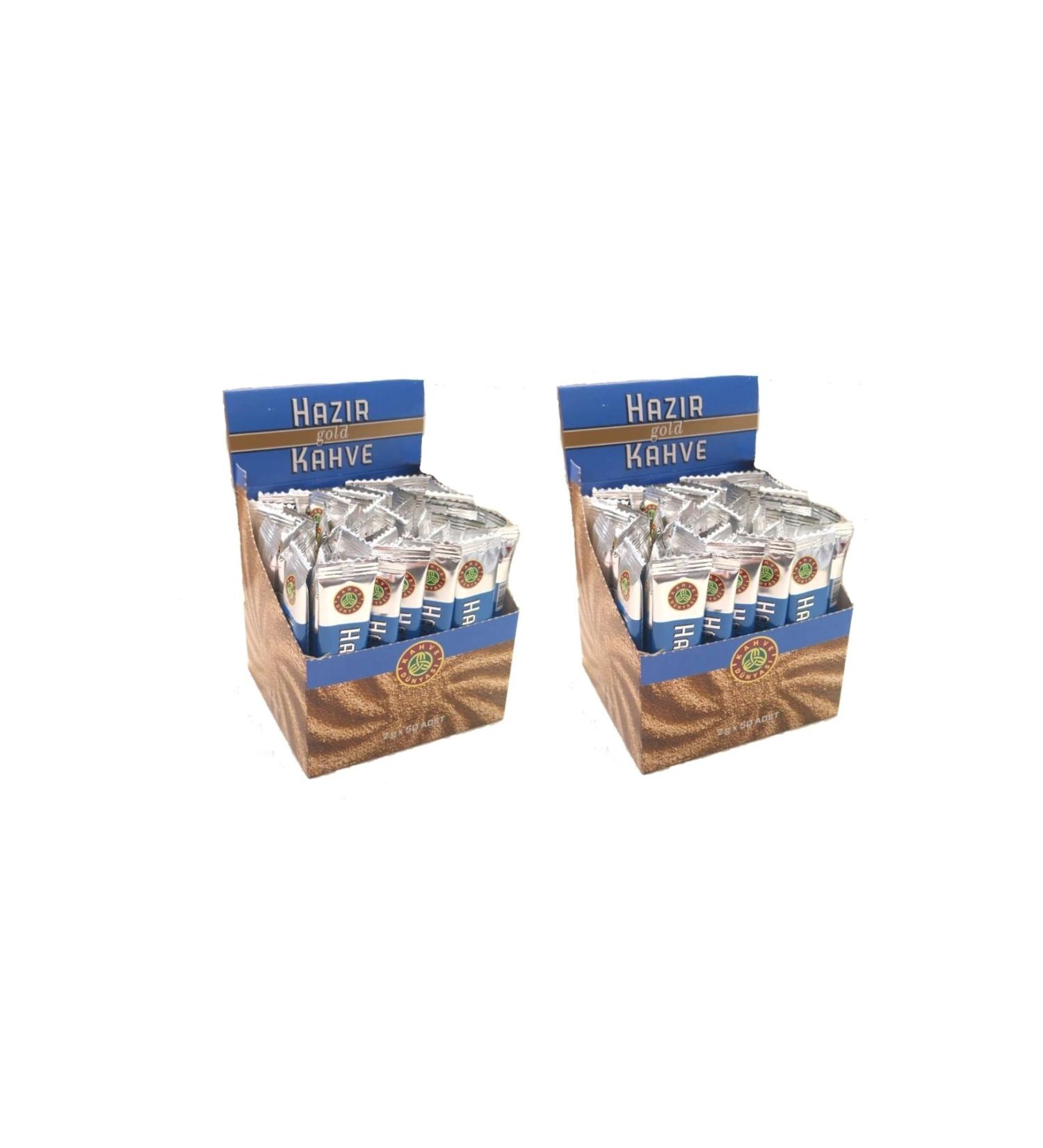 Coffee World Disposable Instant Coffee Gold 2 Gr 50 x 2 Pieces