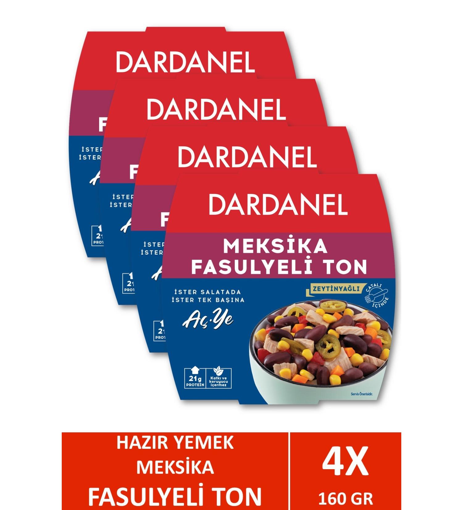 Dardanel Open Eat Mexican Bean Tuna 160 gr X 4 Pieces - Buy Online on GoSupps.com