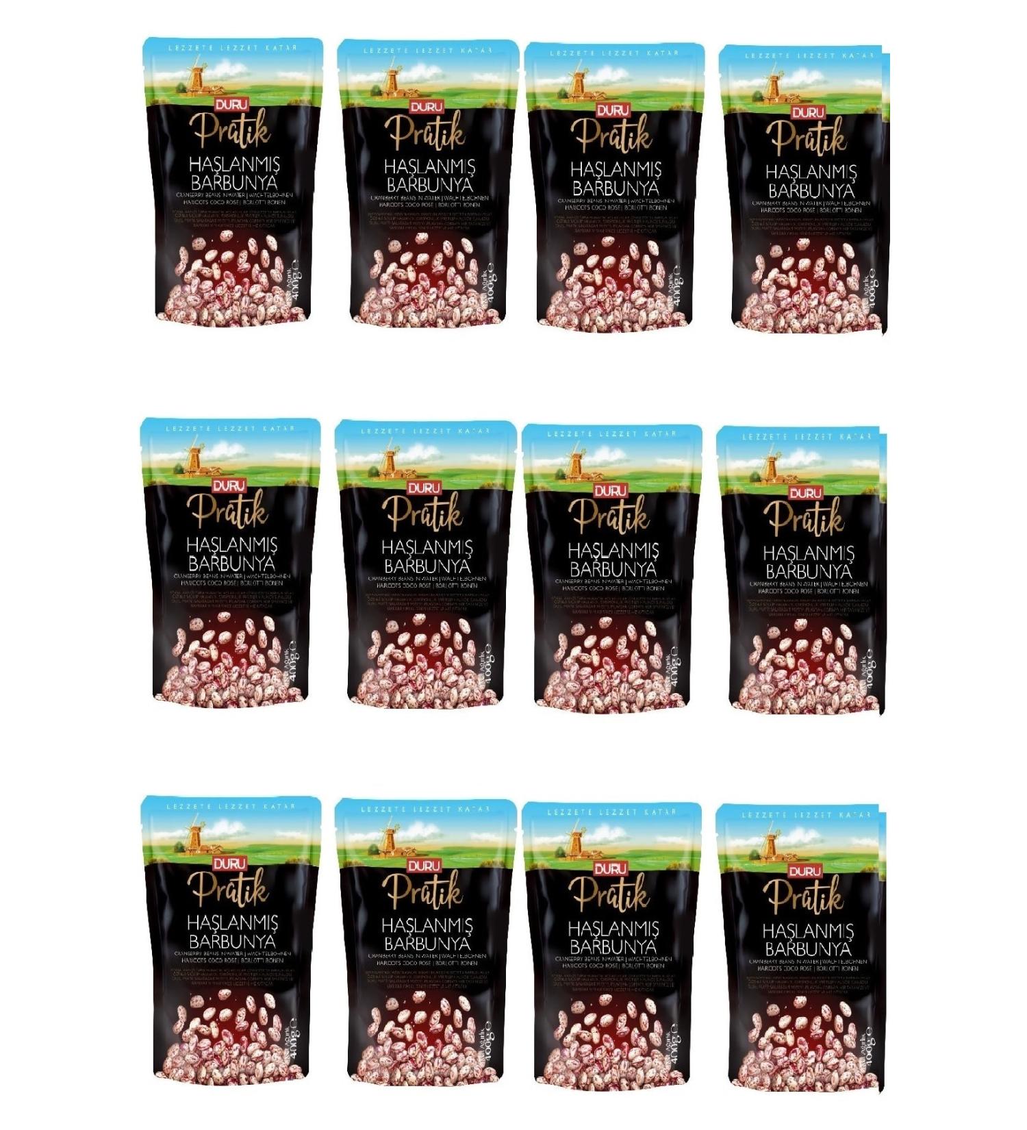 Duru Practical Boiled Kidney Beans 400 Gr X 12 Pieces