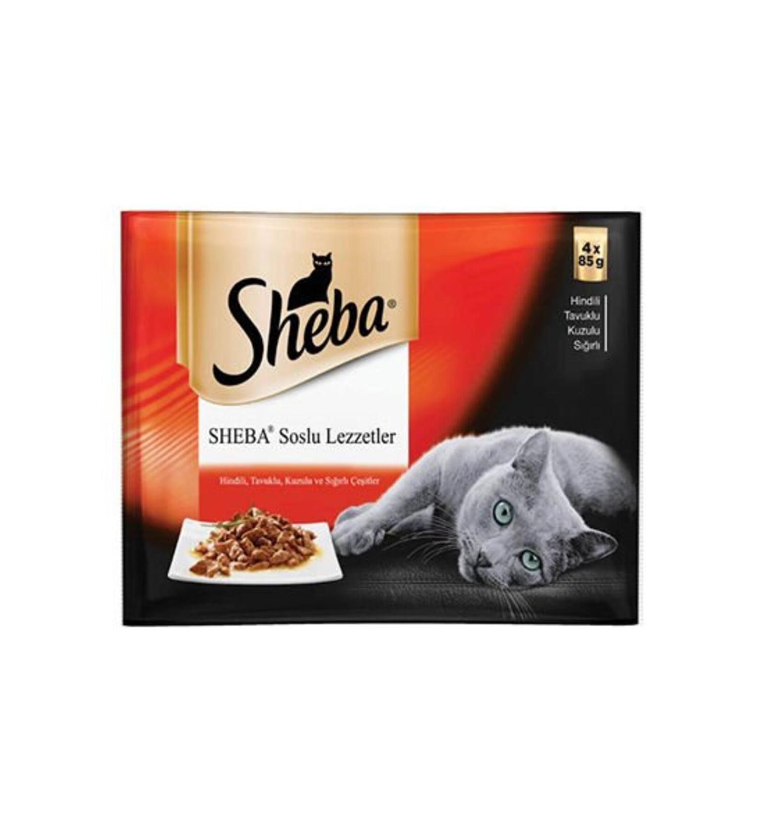 SHEBA Cuisine Meaty Varieties Canned Cat Food 85 Gr (Pack of 4)
