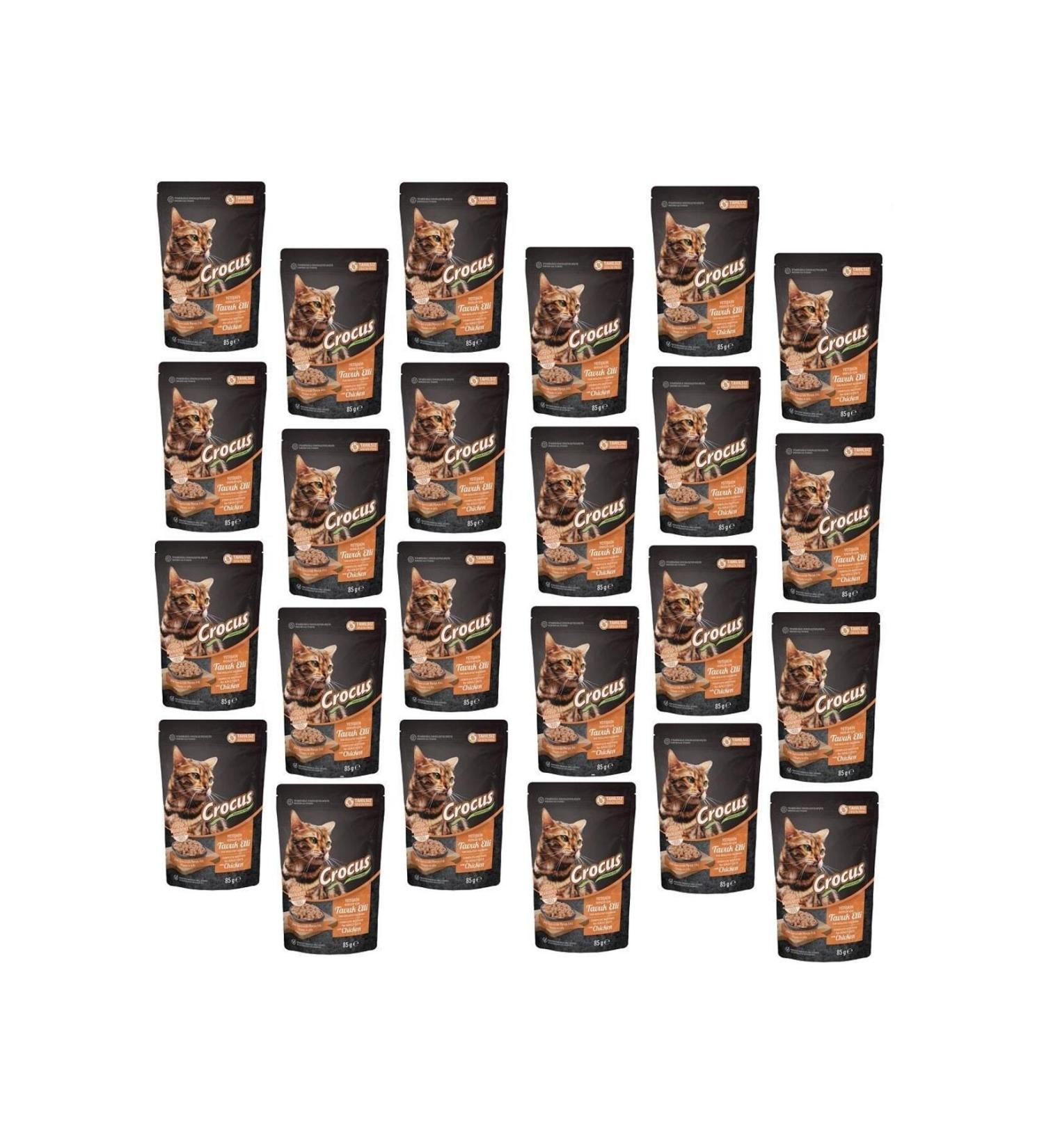 Crocus Pouch Grain-Free Jelly Chicken Cat Canned Food 85 Gr (24 Pieces)