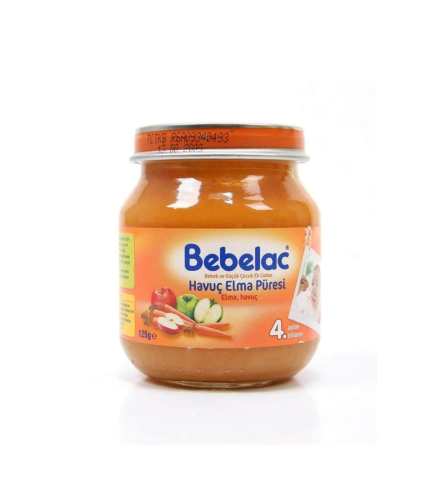 Bebelac Apple Peach Puree Jar 125 G 6+ Months