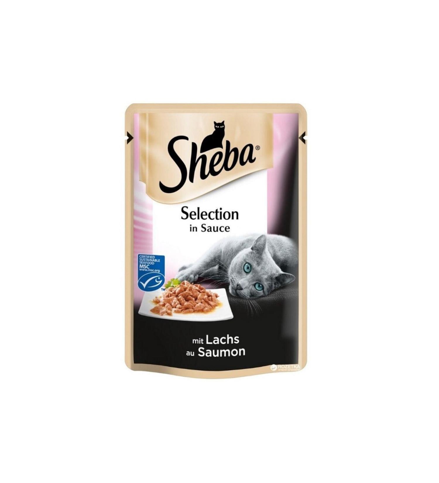 SHEBA Adult Cat Wet Food with Salmon 85 gr (12 PIECES)
