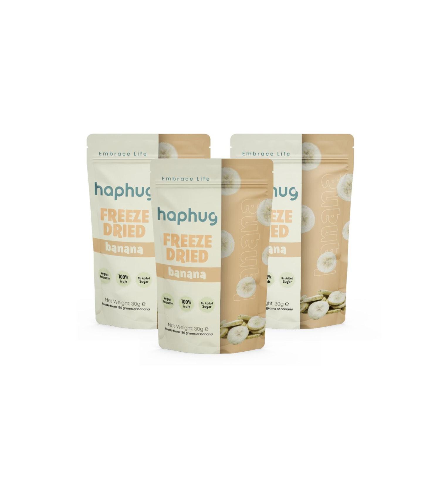 HapHug 3 Pack Freeze Dried Apple - Freeze Dried Fruit - Freeze Dry Dried Fruit 3x20gr