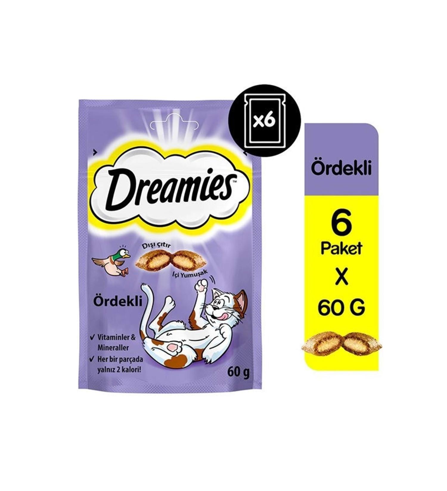 Dreamies 6 Pieces X 60 Gr Duck Cat Treats