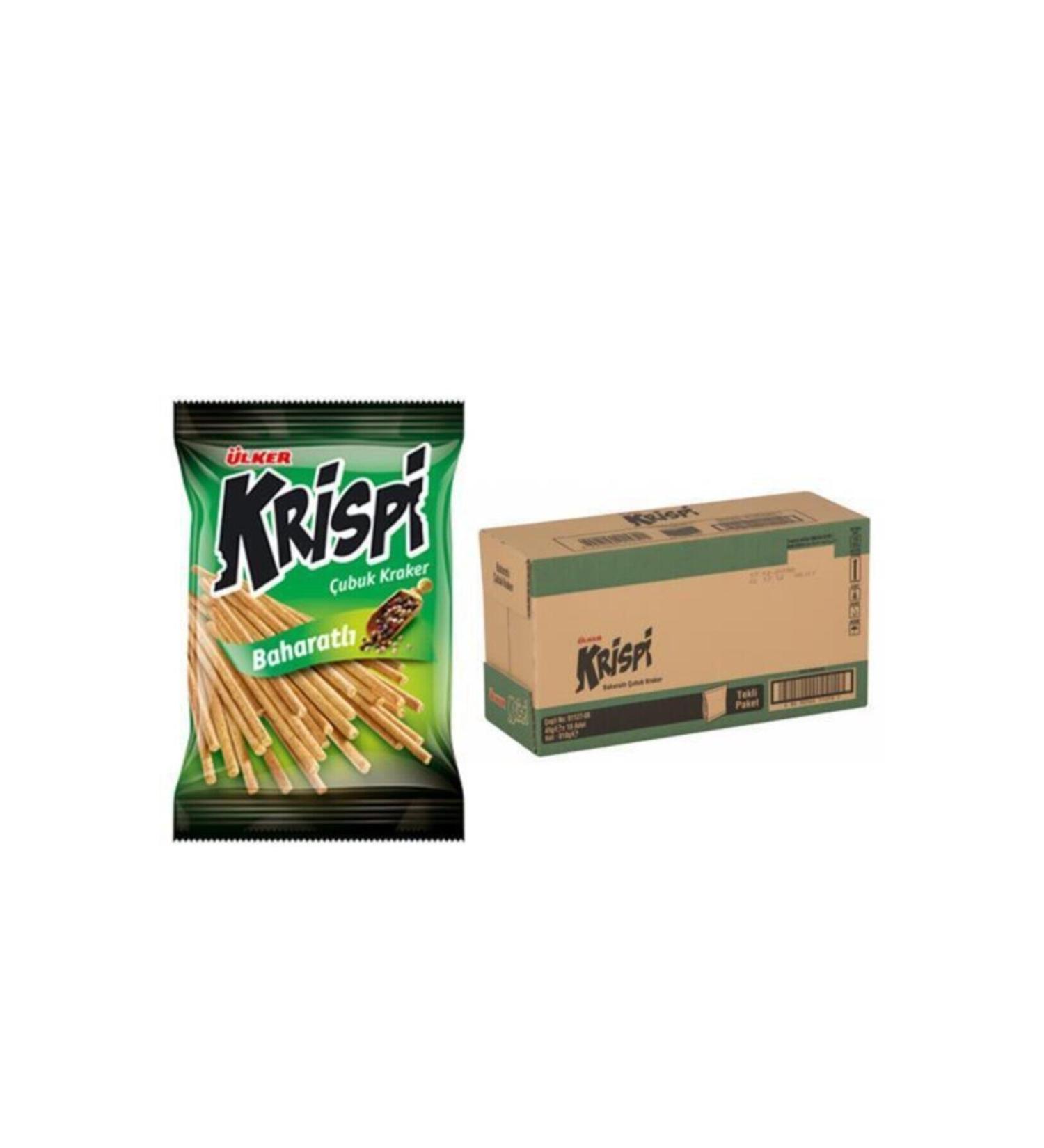 Ulker Krispi Spicy Stick Crackers 54 gr 15 Pieces