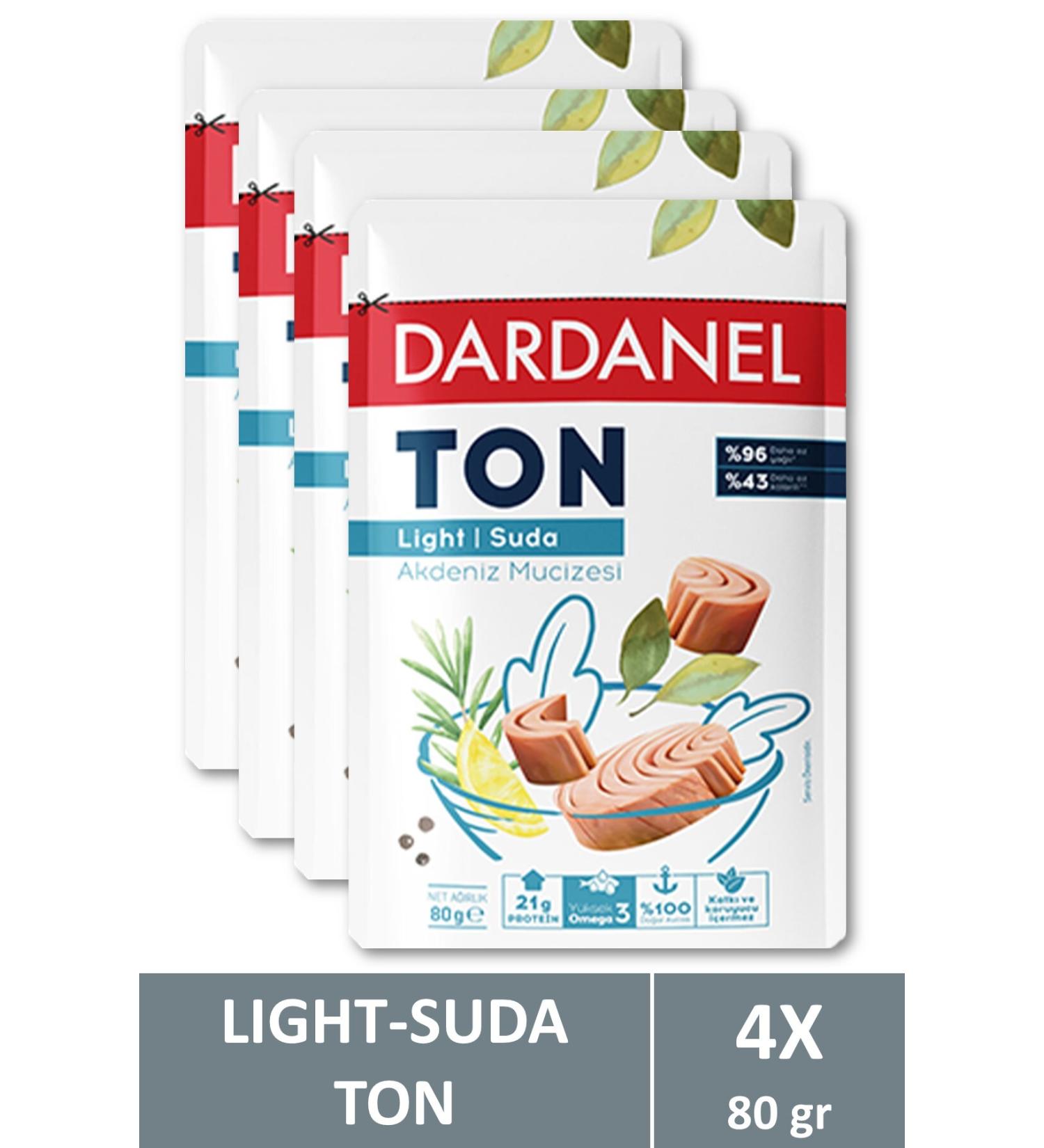 Dardanel Light Tuna Bag 80 gr X 4 Pieces - Buy Online on GoSupps.com