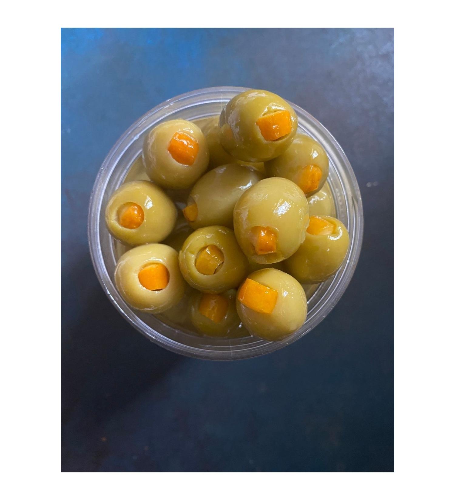 Kharzita Orange Stuffed Green Olives 700gr - Buy Online on GoSupps.com