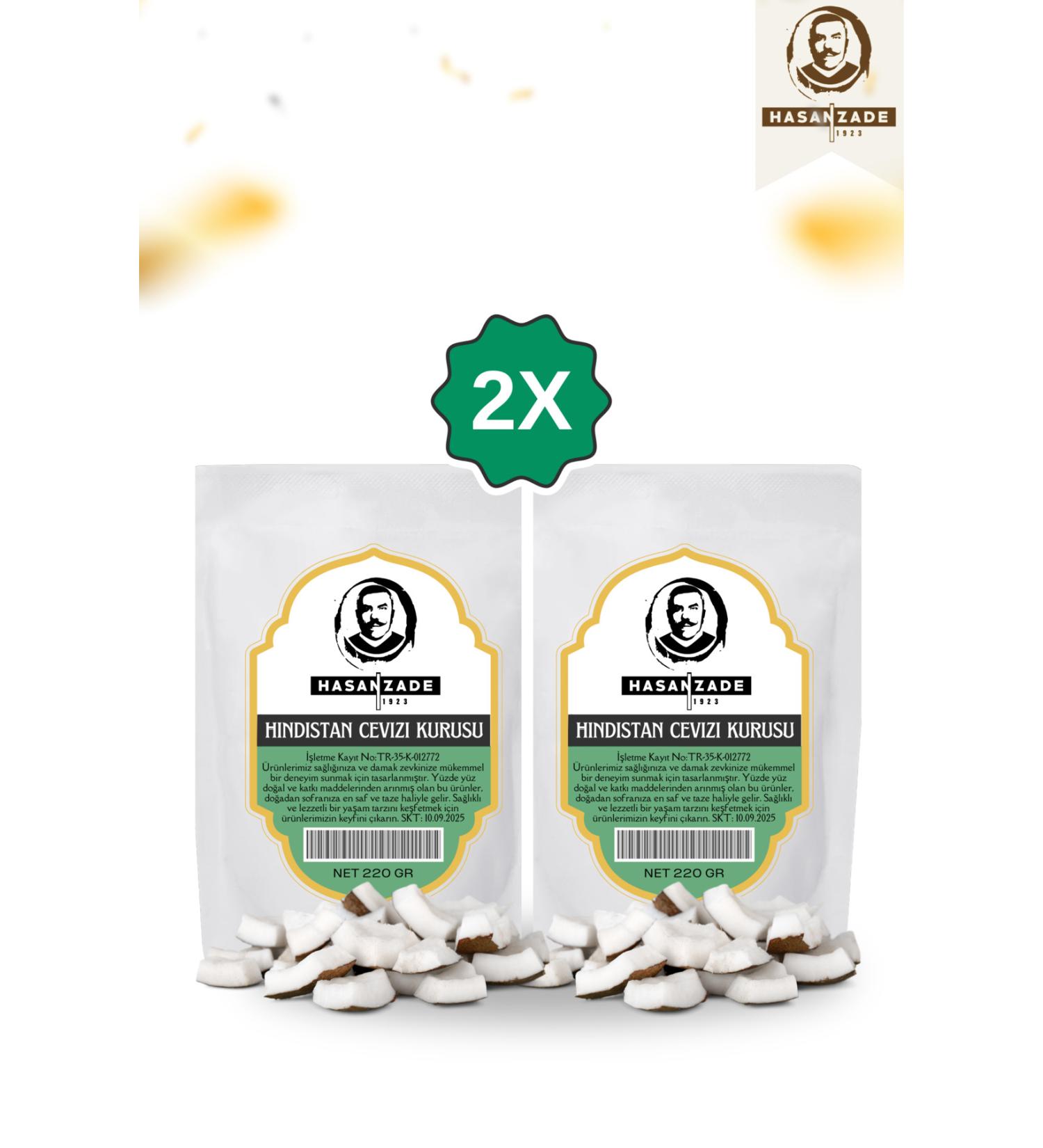 Hasanzade Dried Coconut 220 gr X 2 Advantageous Opportunity Package