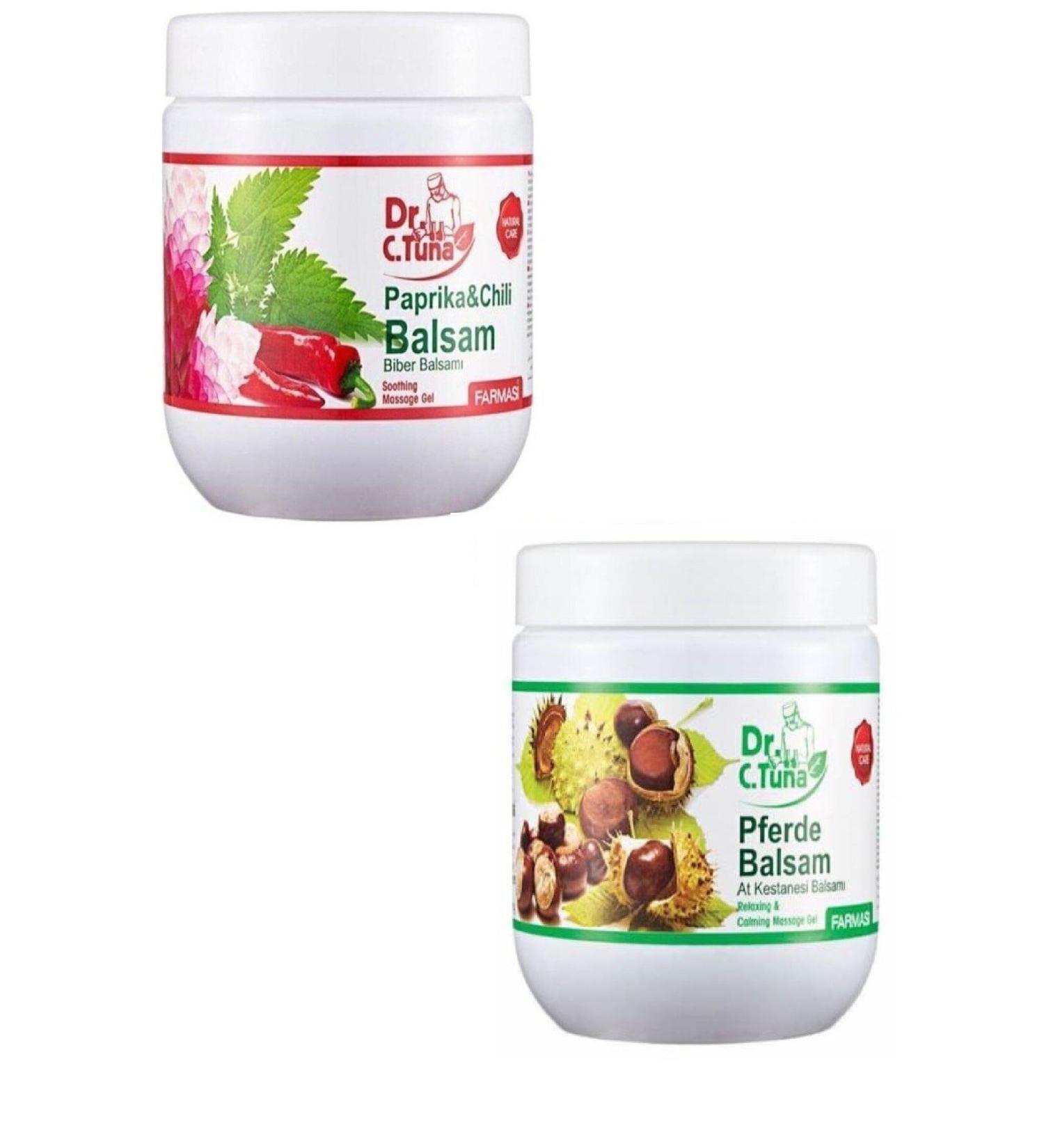 Farmasi Dr. C. Tuna Pepper Massage Gel 500 ml and Horse Chestnut Massage Gel 500 ml