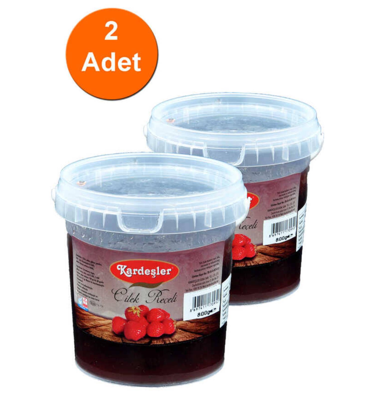 Brothers Confectionery Brothers Strawberry Jam Bucket 800 G X 2 Pieces