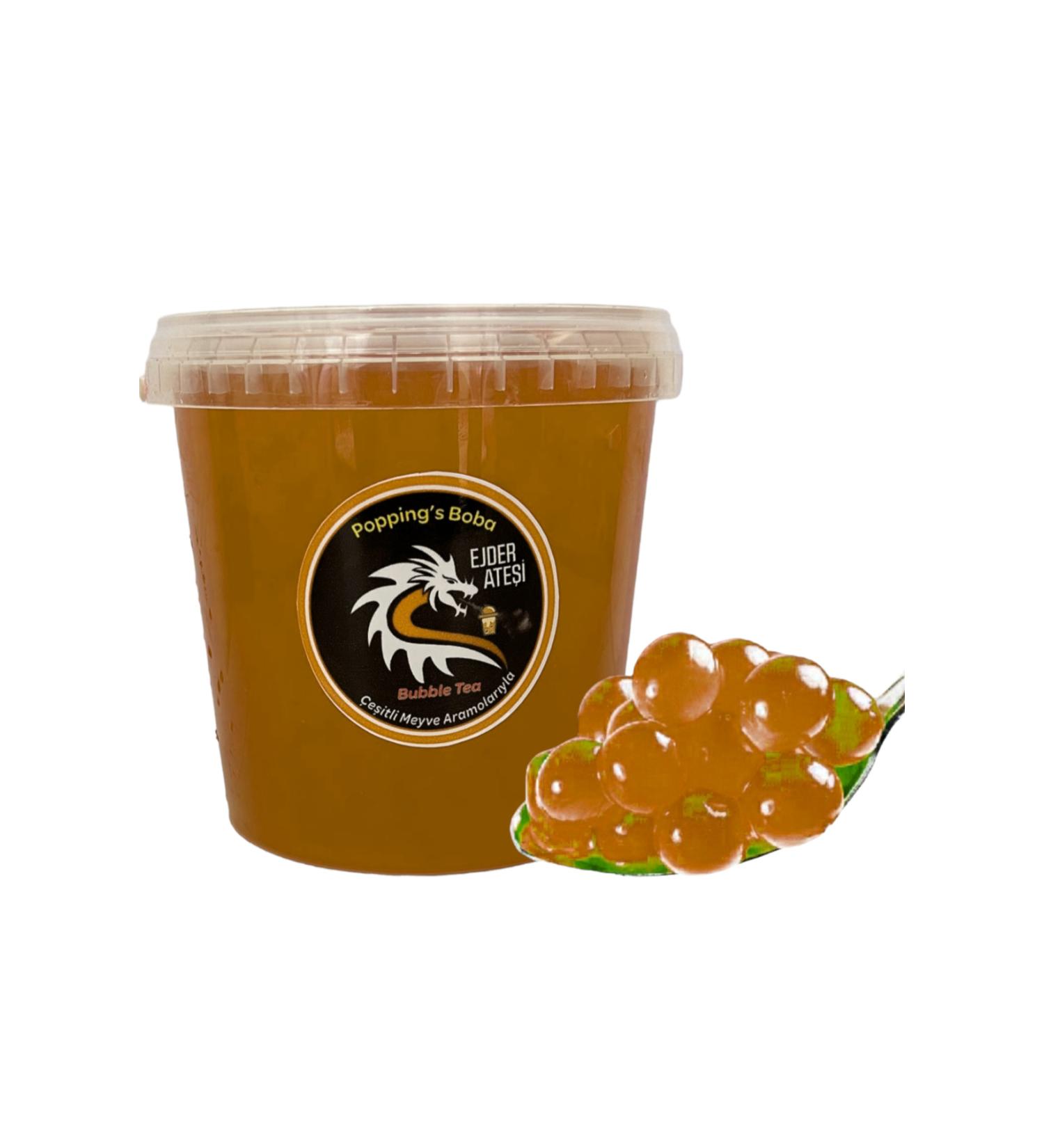 Dragon Fire Caramel Flavored Bubble Tea Pearls 1000 gr.-Popping Boba -Bubble Tea -Tapioca