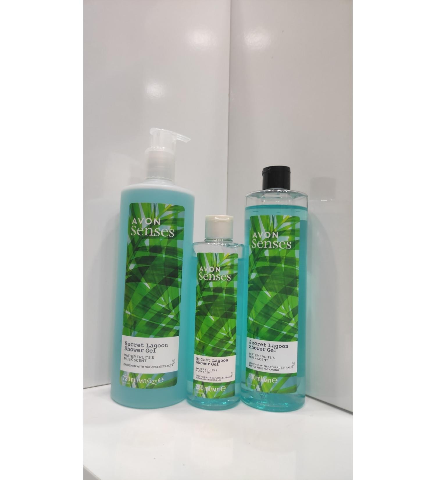 Avon Senses..gel Shower.3 pcs 720ml.250ml.500ml.