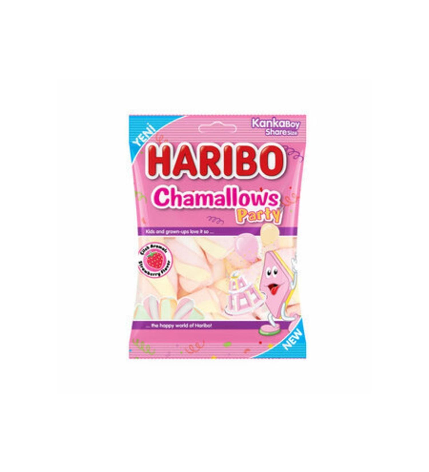 Haribo Chamallows Party Strawberry Flavored Marshmallow 70g * 10 Pieces