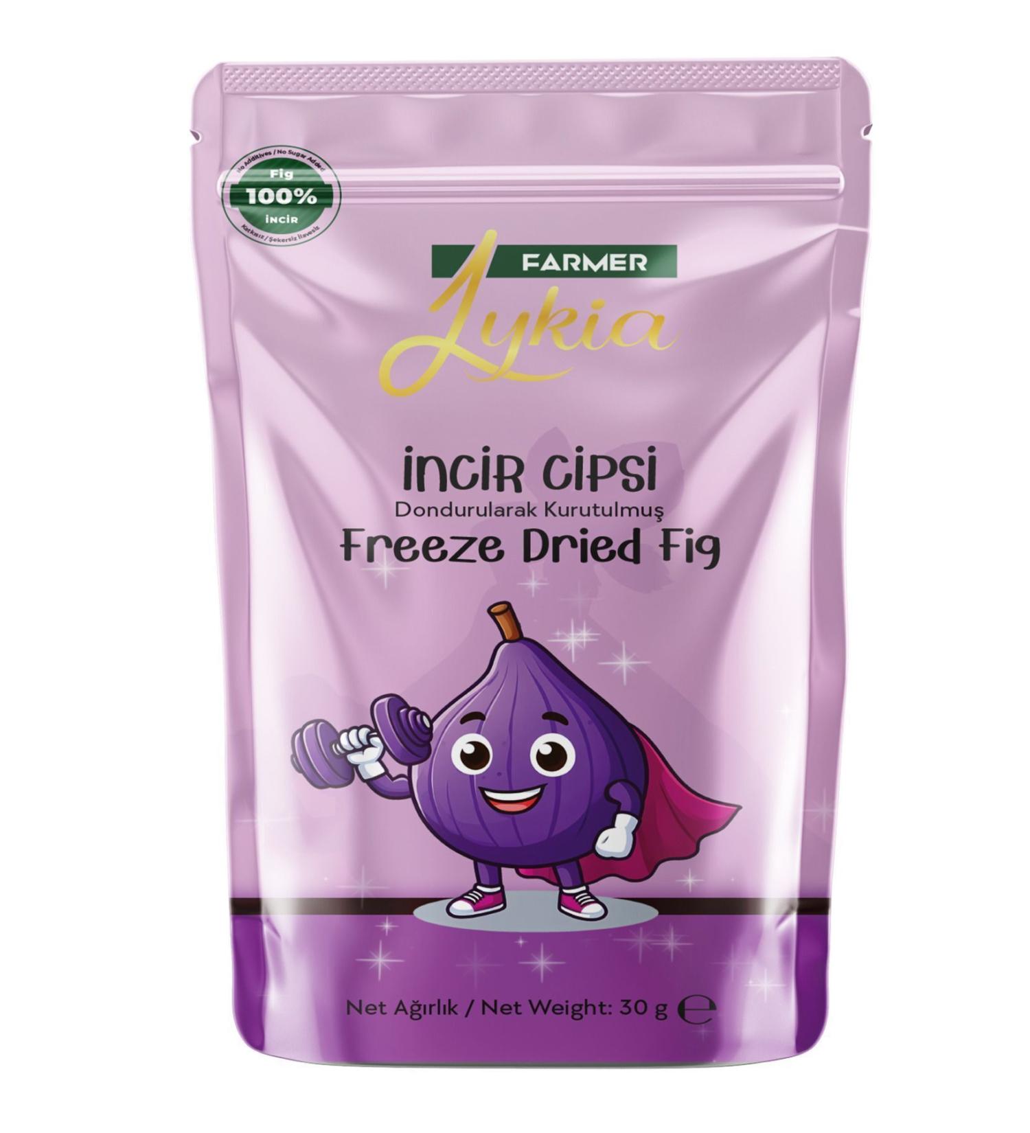 farmer lykia Black Fig Freeze Dried Fruit Chips - 10 Pieces of 30gr Freeze Dried Black Figs - Buy Online on GoSupps.com