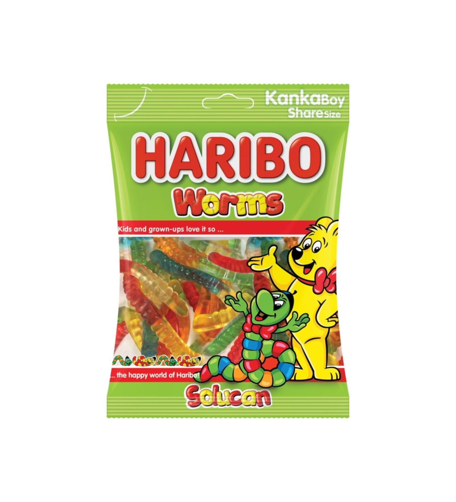 Haribo Worm 80gr * 24 Pieces Box