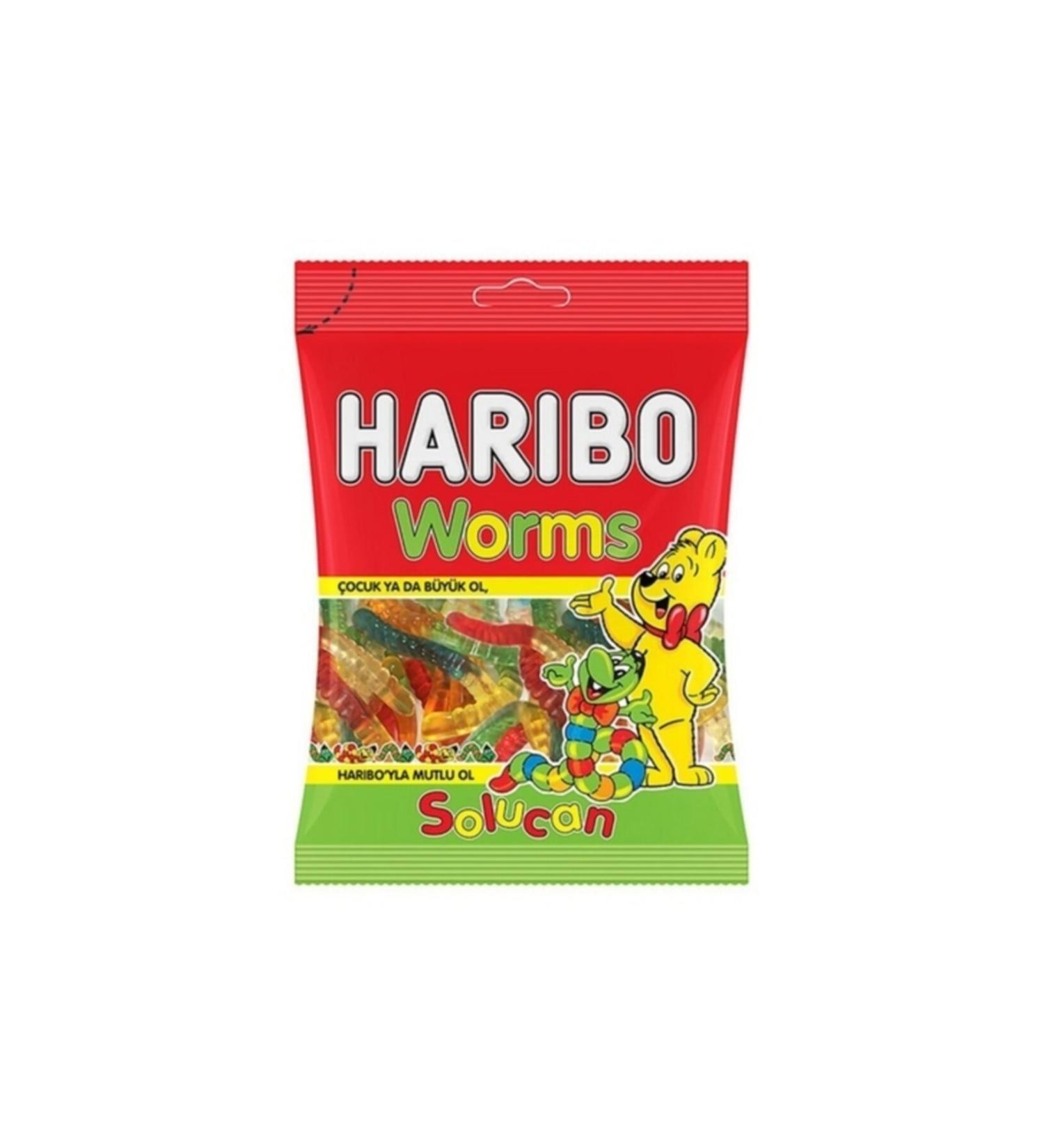 Haribo Worms Worm 80 Gr X 24 Pieces
