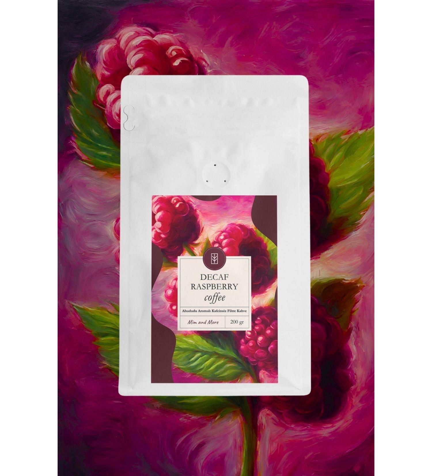 Mim and More Decaf Raspberry Coffee Decaffeinated Raspberry Flavored Filter Coffee 200 gr - Buy Online on GoSupps.com