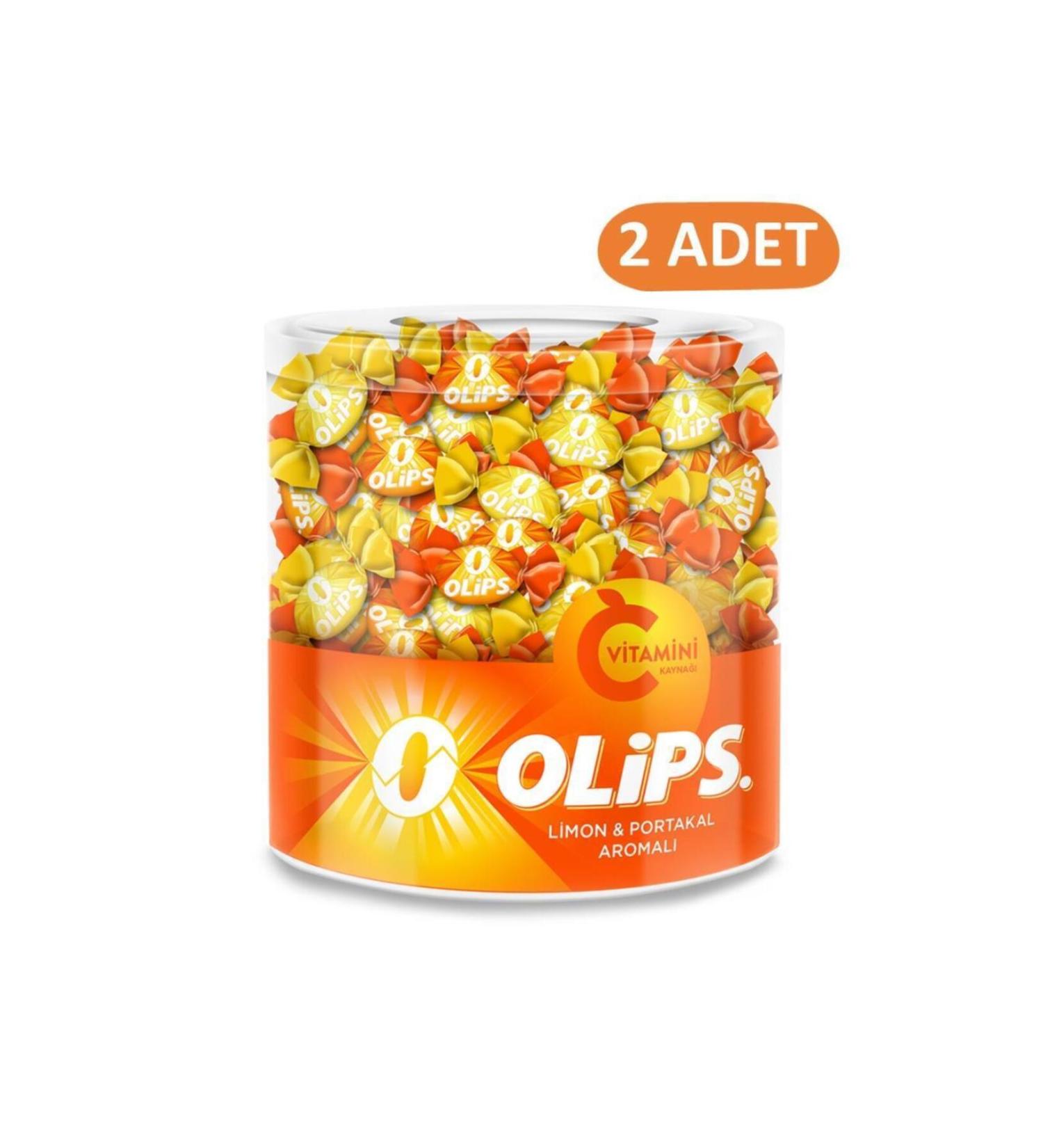 Olips Vitamin C Lemon & Orange Flavored 462 gr Jar Candy - 2 Pieces
