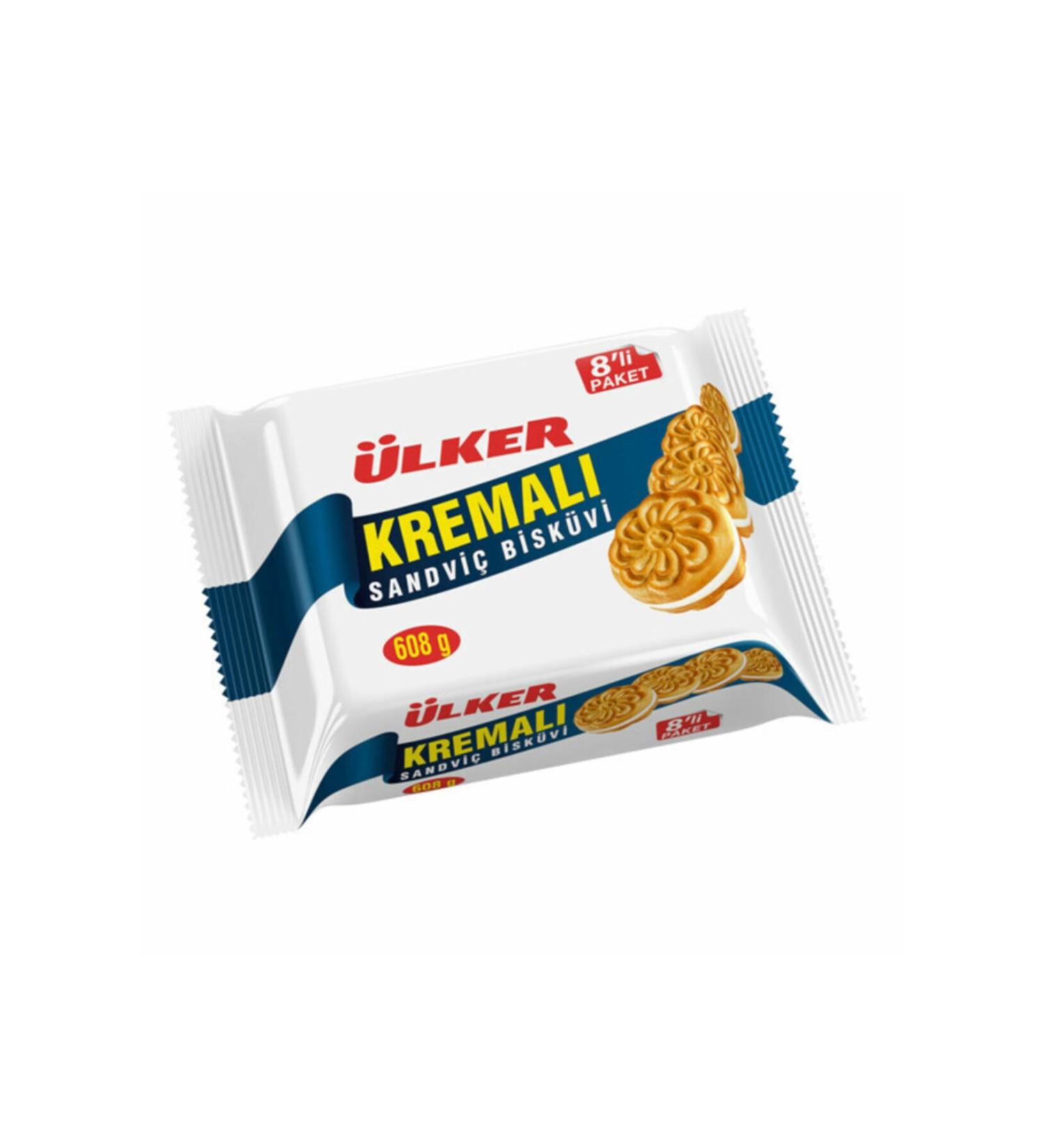 Ulker Cream Sandwich Biscuit 8x61grx8