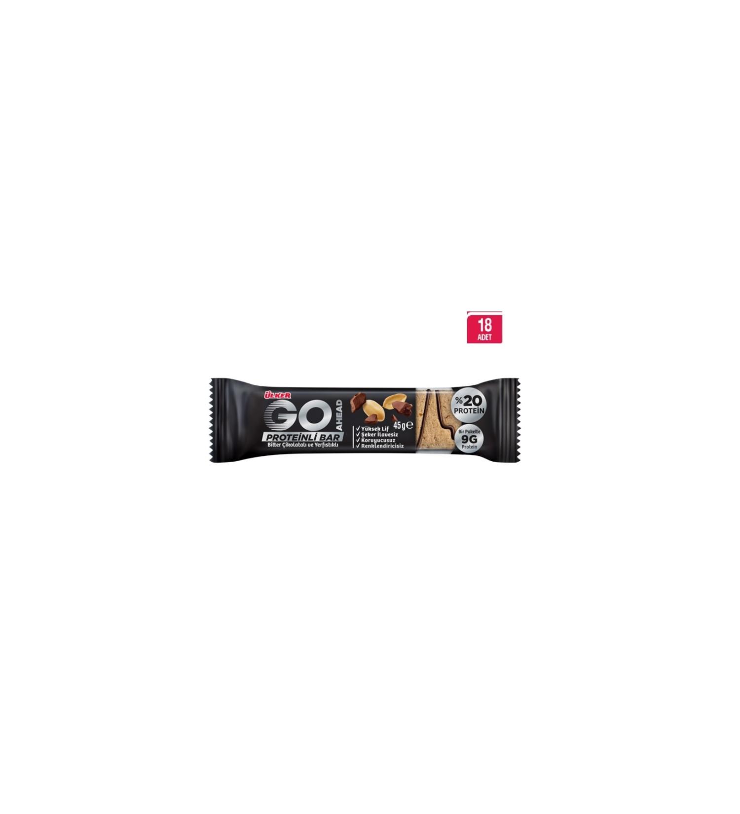 Ulker Go Ahead Peanut Protein Bar X18 Pieces 45 gr