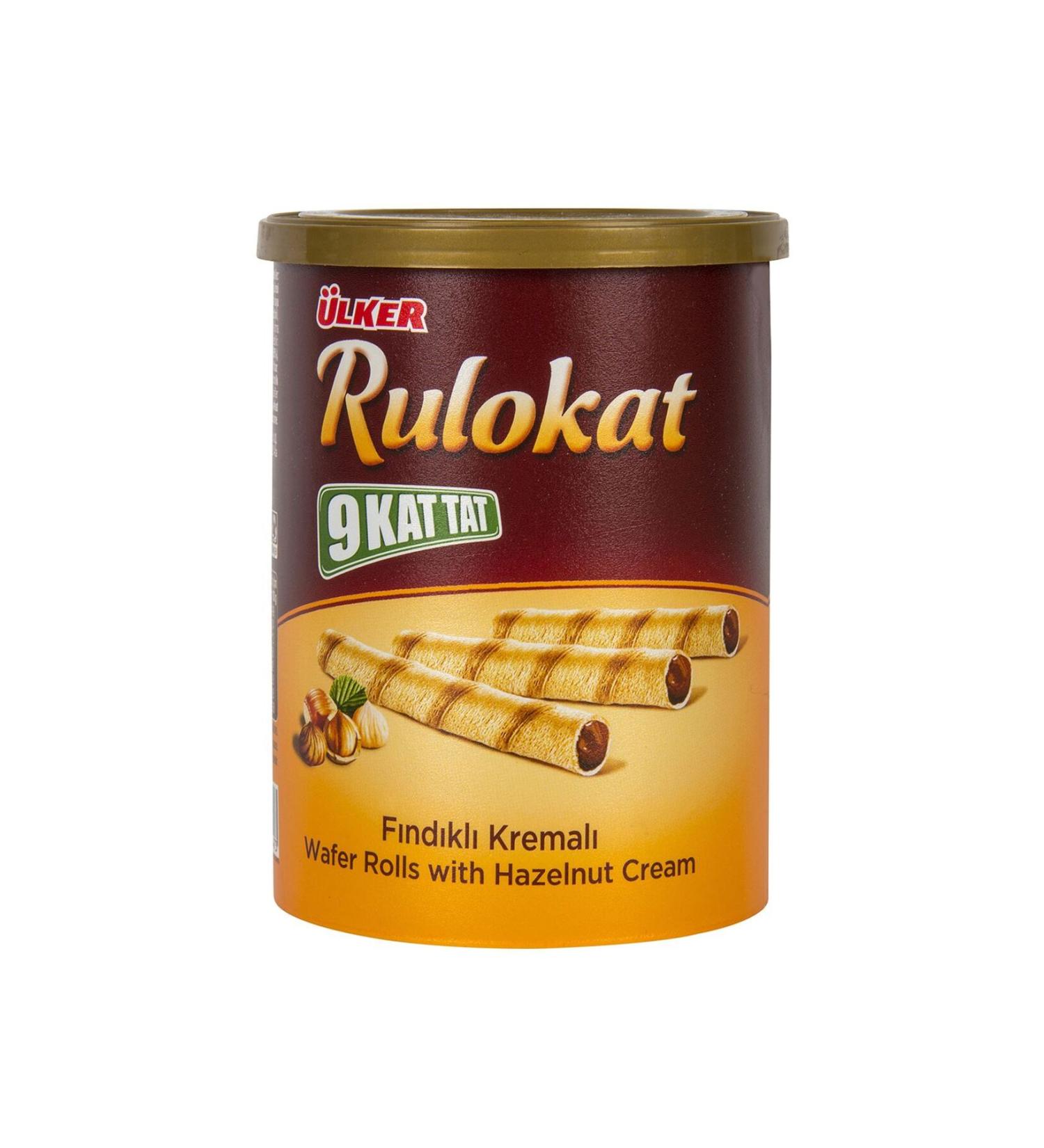 Ulker 9 Kat Tat Rulokat Hazelnut Roll Wafer 170 Gr